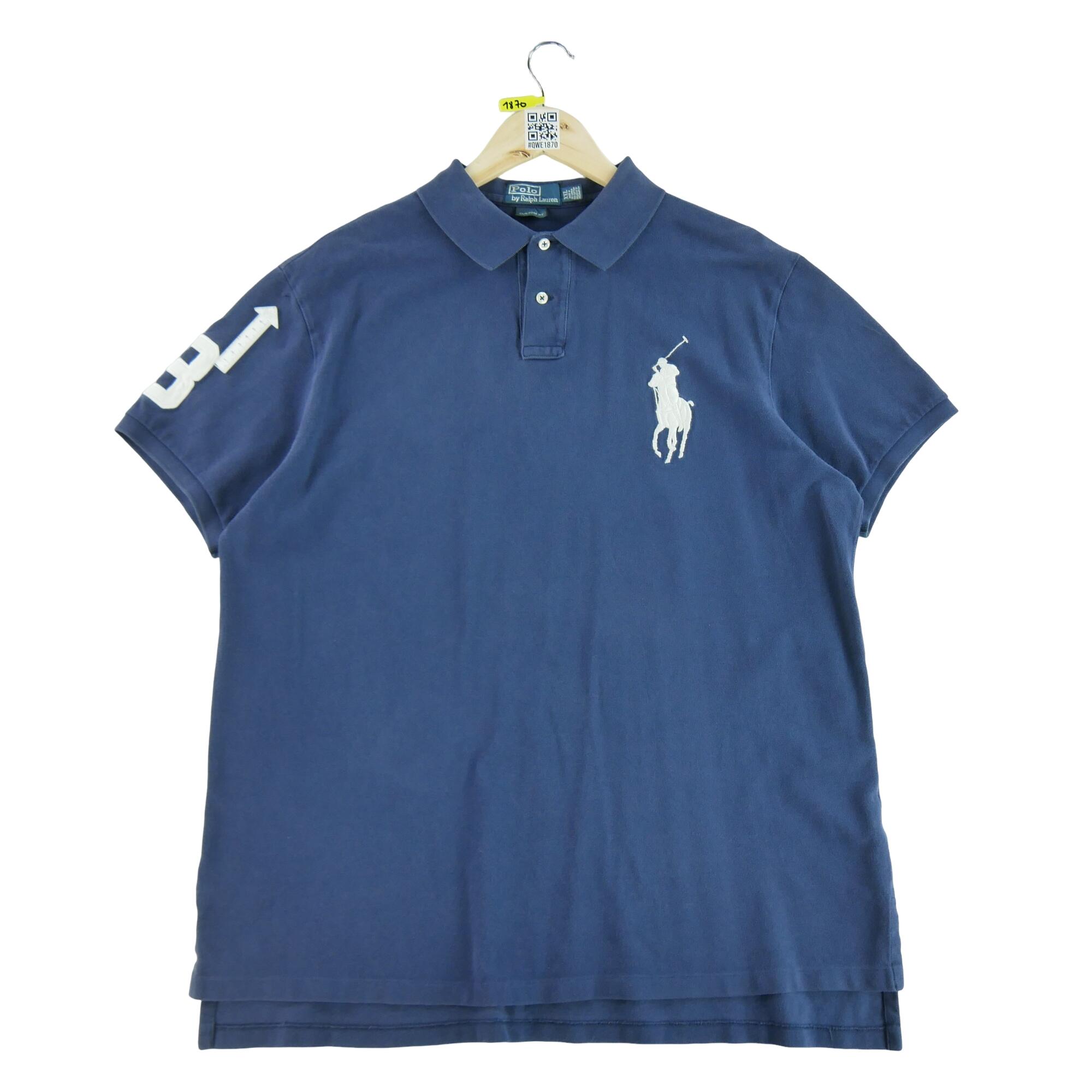 Segunda Vida - Camisa Polo de Manga Curta Azul Marinho - Em bom estado 6/7
