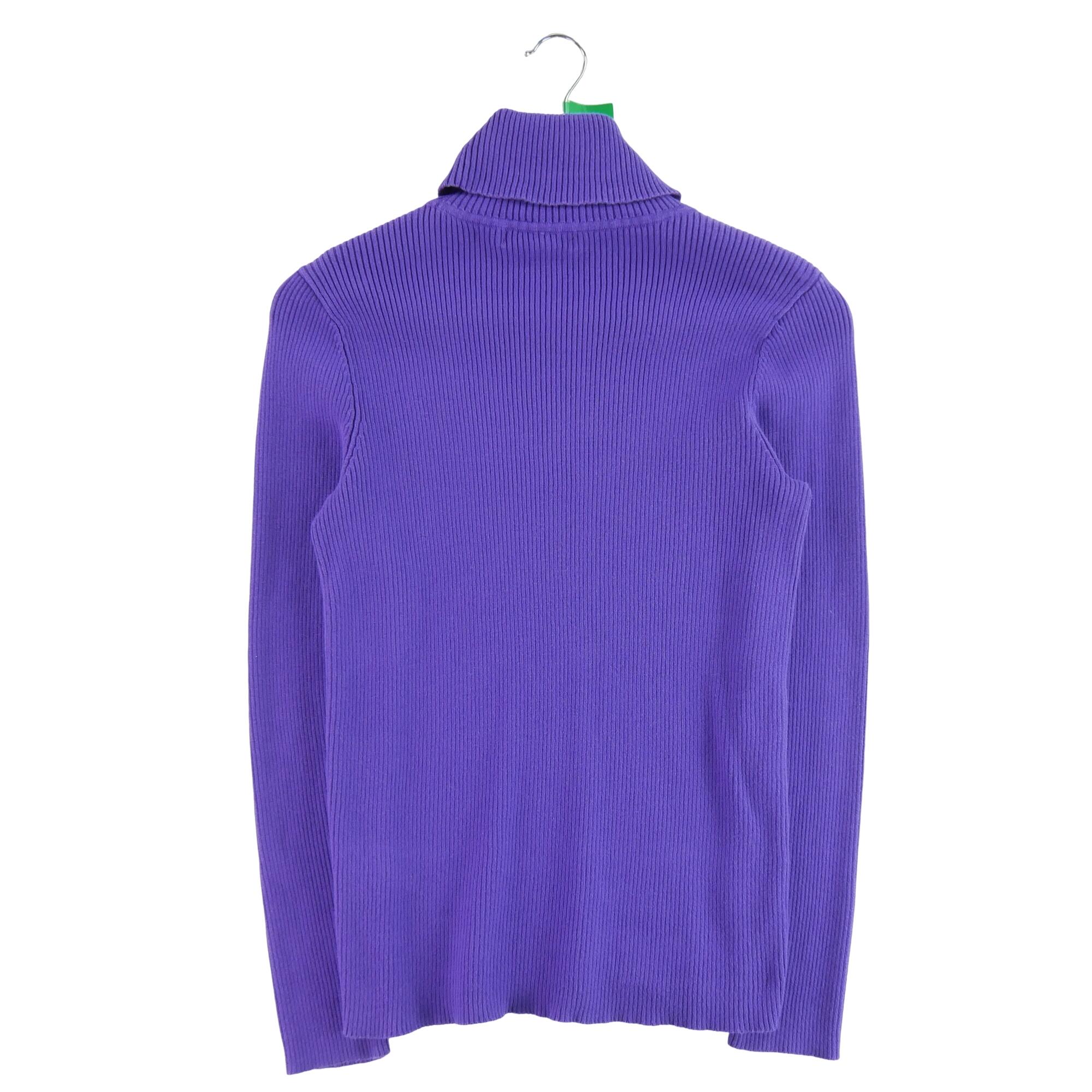 Segunda Vida - Suéter de gola alta roxo para mulheres - Em muito bom estado 2/5