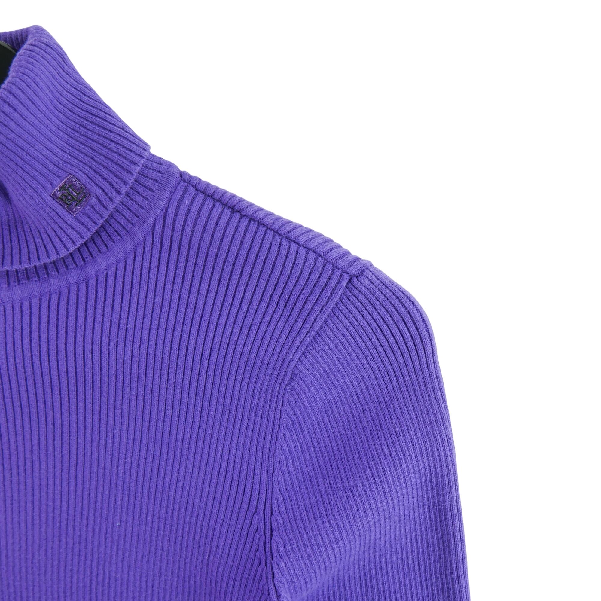 Segunda Vida - Suéter de gola alta roxo para mulheres - Em muito bom estado 4/5