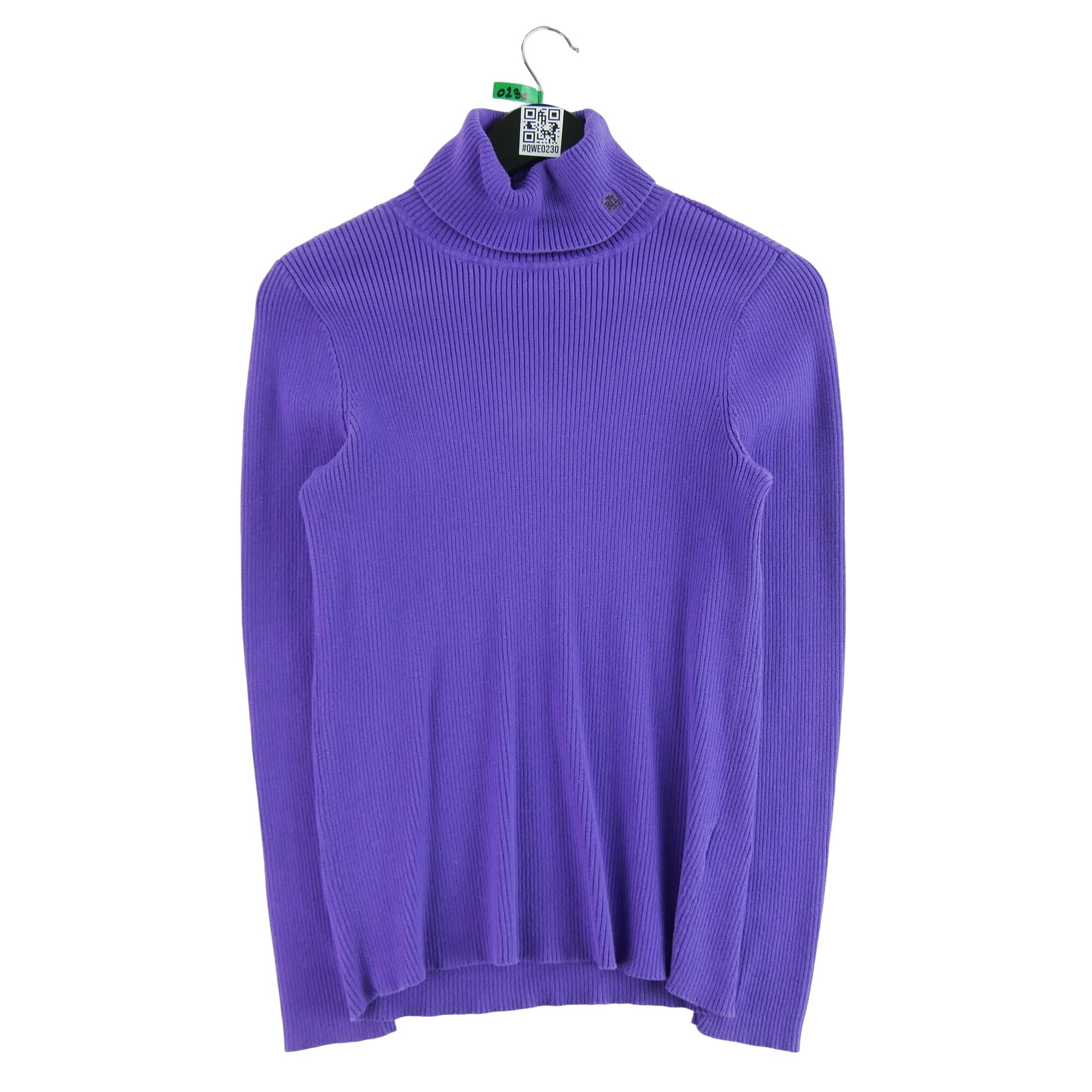 RALPH LAUREN Reconditionné - Pull Femme col roulé Violet - Très Bon État