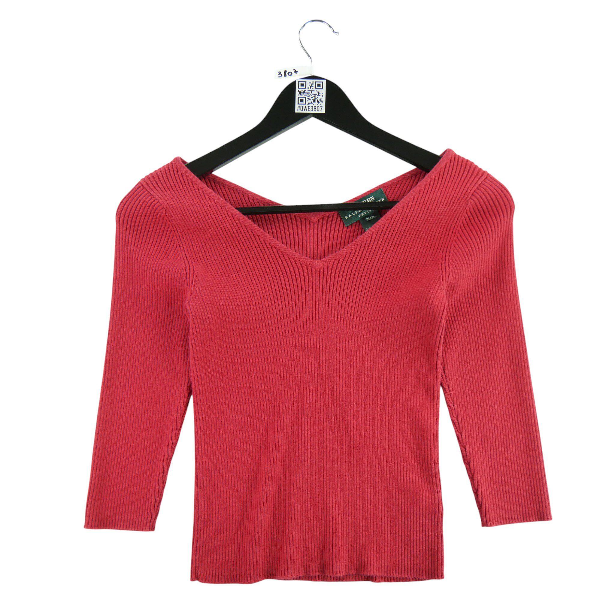 RALPH LAUREN Reconditionné - Pull Femme Rouge - Excellent