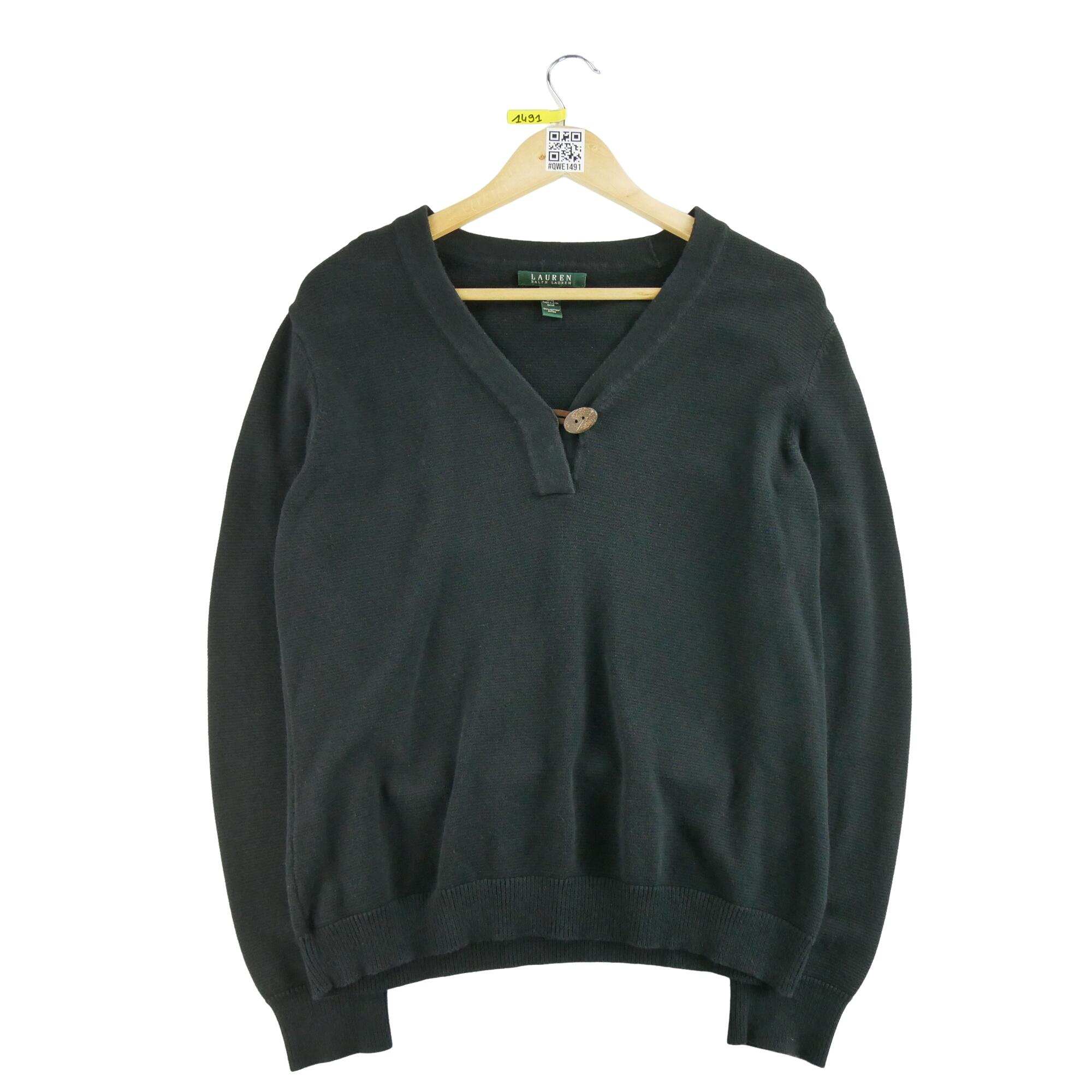 RALPH LAUREN Reconditionné - Pull Femme Noir - Bon État