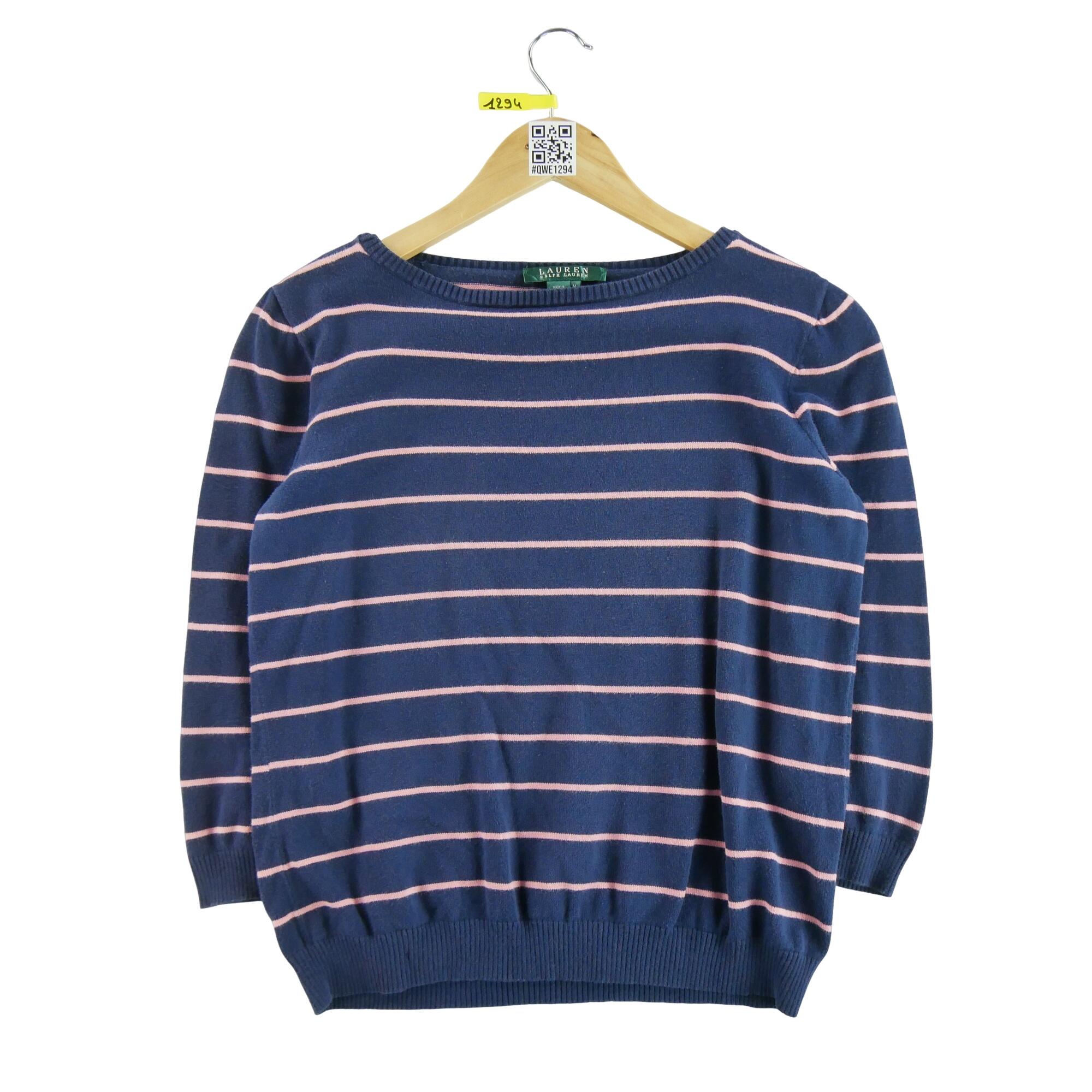 RALPH LAUREN Reconditionné - Pull Femme Marine - Bon État