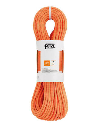Corde Petzl Volta Guide 9 mm 30 m orange UIAA Guide Dry légère et polyvalente