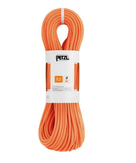 Corde Petzl Volta Guide 9 mm 30 m orange UIAA Guide Dry légère et polyvalente