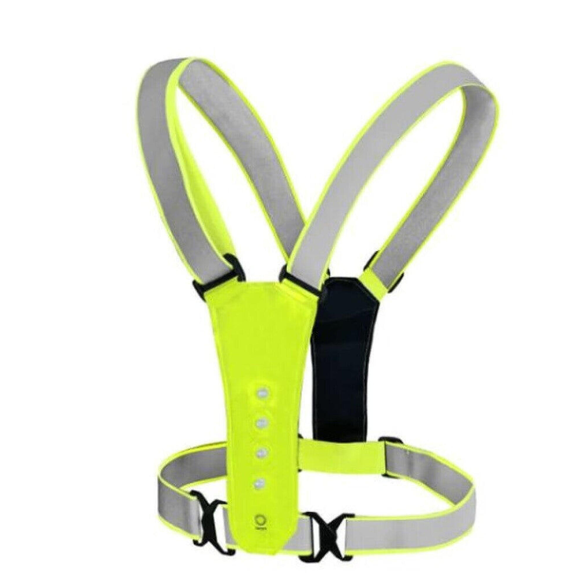 Ikzi - Gilet De Sport Et De Sécurité Réfléchissant Ikzilight Aryan Avec Led - Jaune - Gilet De Visibilité - Jaune - Taille Unique - Decathlon