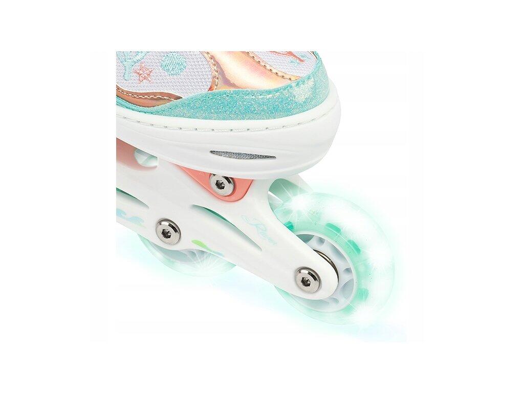 Raven Pulse – Pattini a rotelle per bambini, ragazze, ragazzi, adulti, bambini – Pattini a rotelle – 2 in 1 con opzione pattini da ghiaccio – Regolabili – White/Pink con Pattini, 40-43