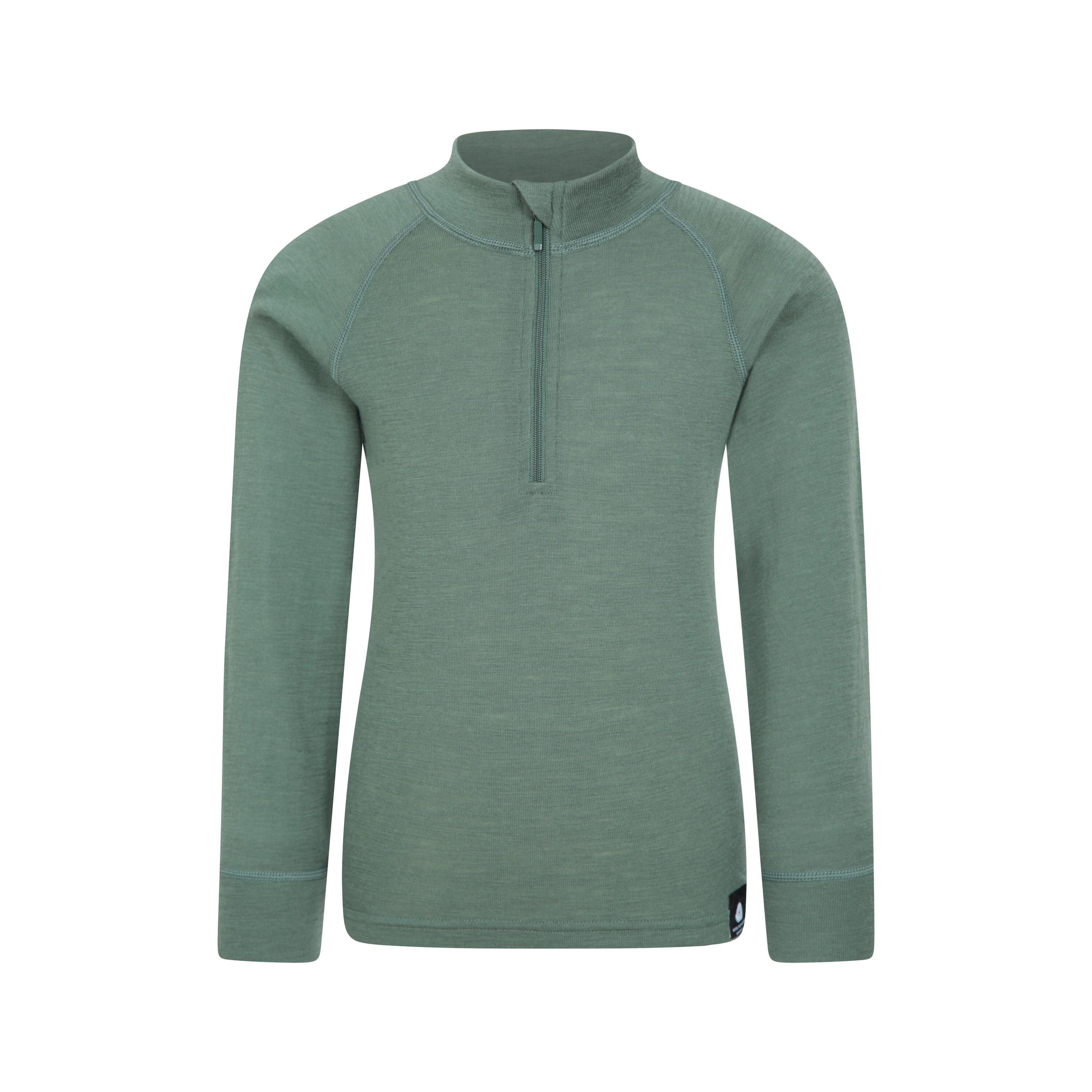 Mountain Warehouse Childrens/Kids Merino Blend Half Zip Base Layer Top