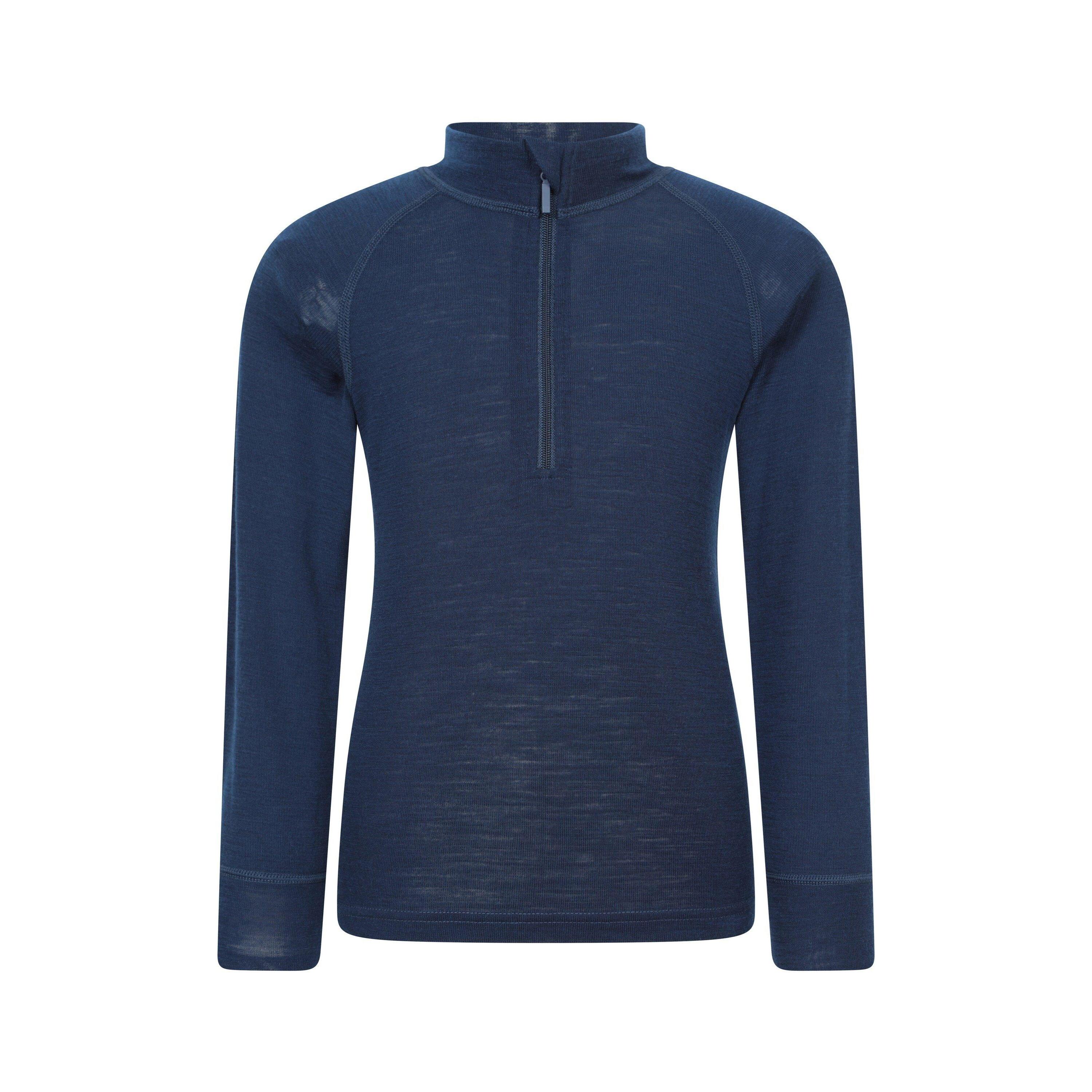 Mountain Warehouse Childrens/Kids Merino Blend Half Zip Base Layer Top