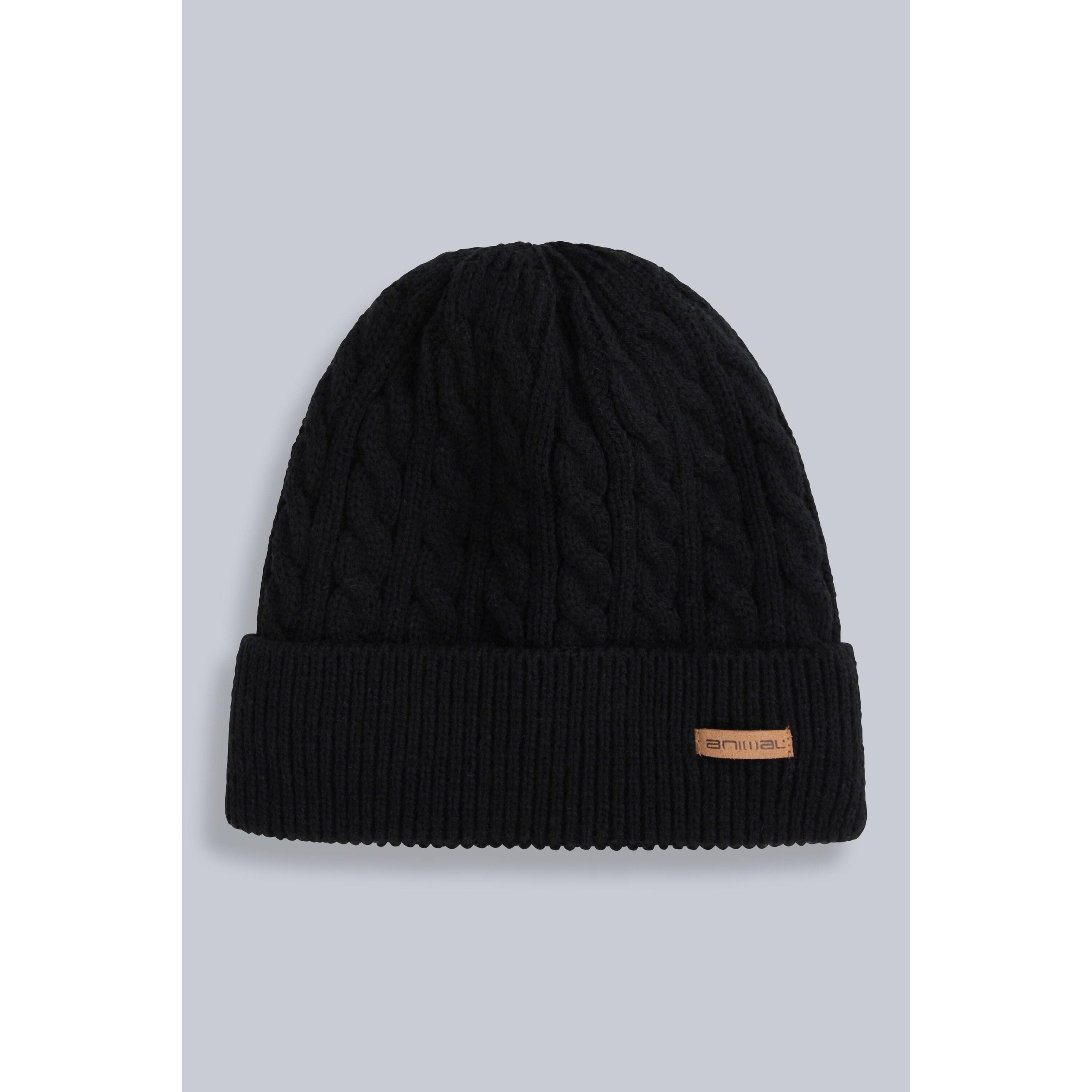 Animal Mens Drew Cable Knit Faux Fur Lined Beanie