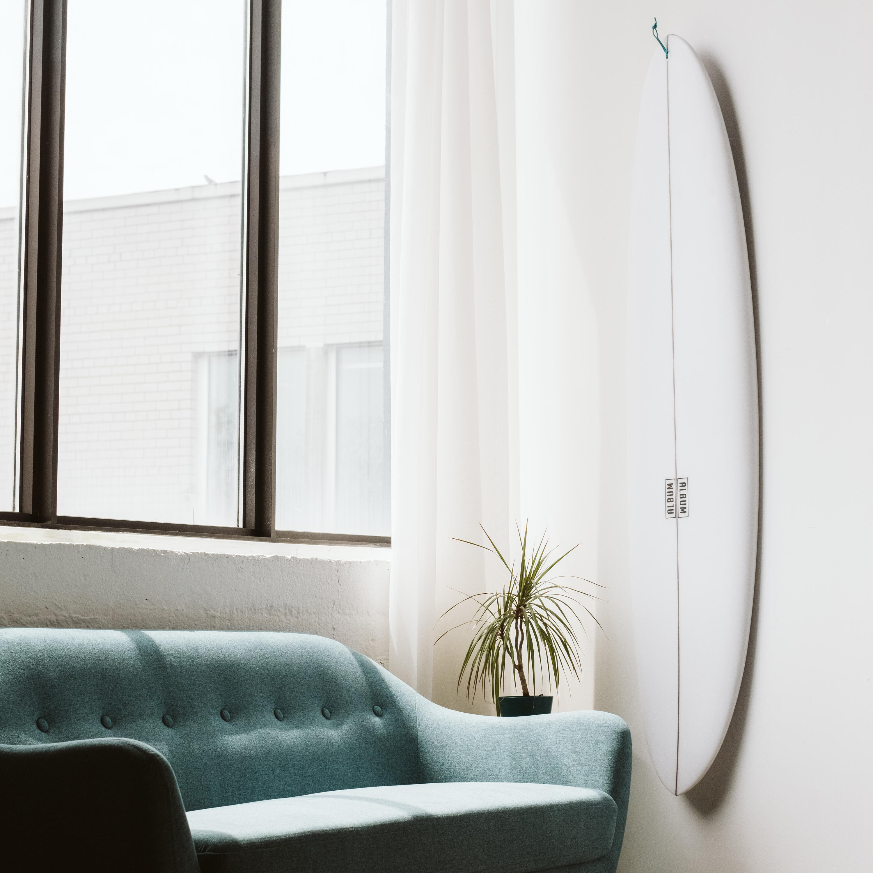 Surfboard Wandhalterung aus Holz fürs FCS II System 2/5