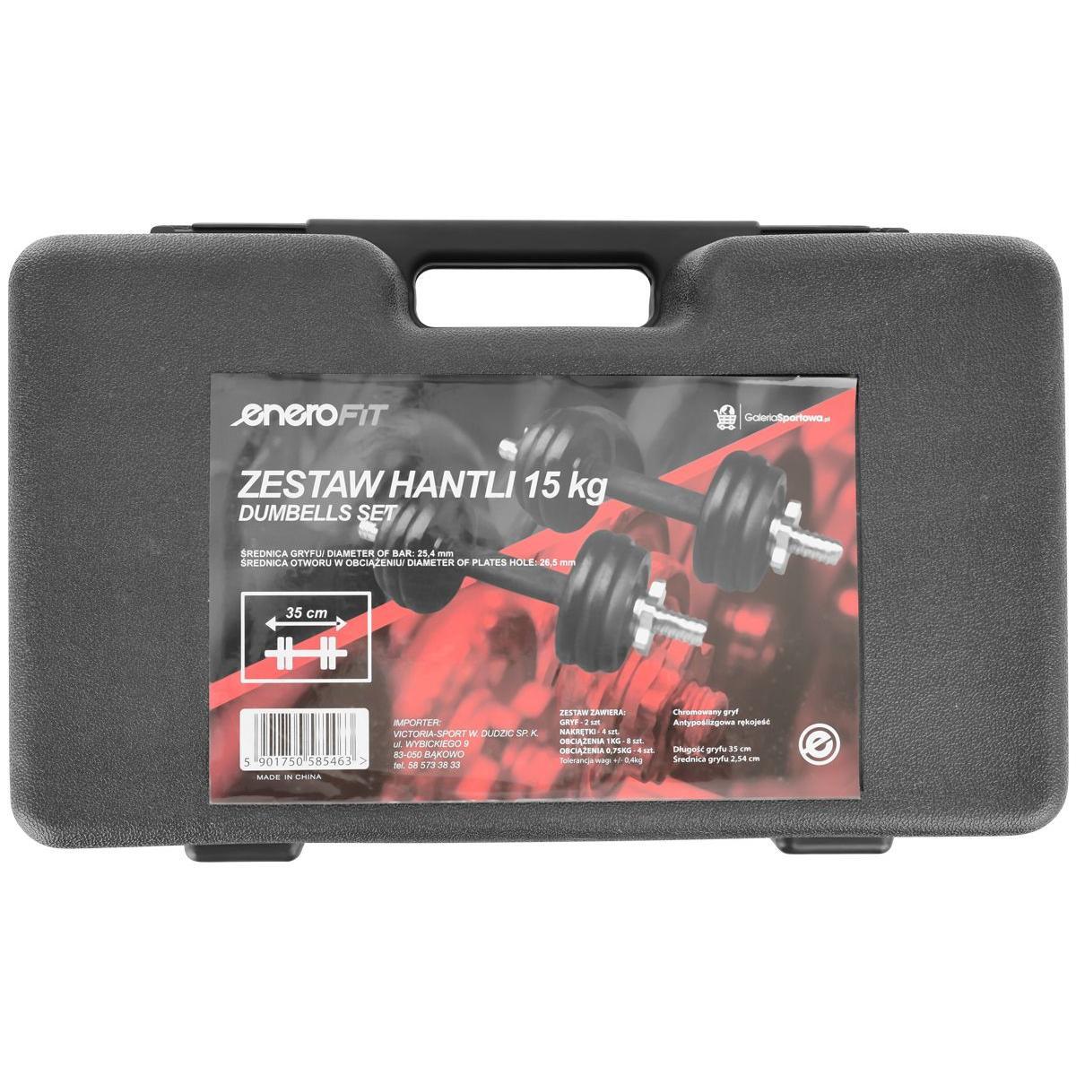 Zestaw obciążeń żeliwnych Enero Fit 15 kg 7/7