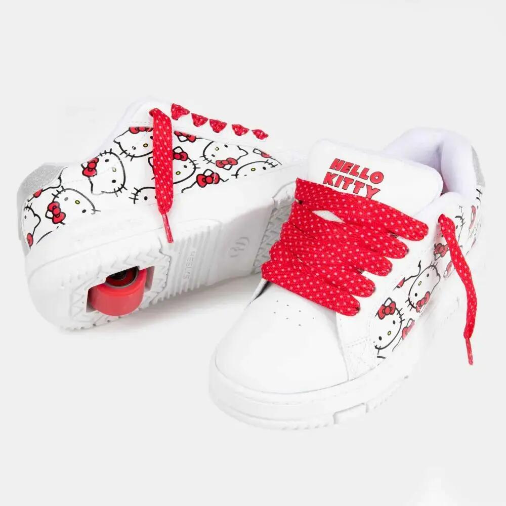 Chaussures à roulettes - loisirs - mixte - ludiques, HK Kolect - blanc/rouge 5/6