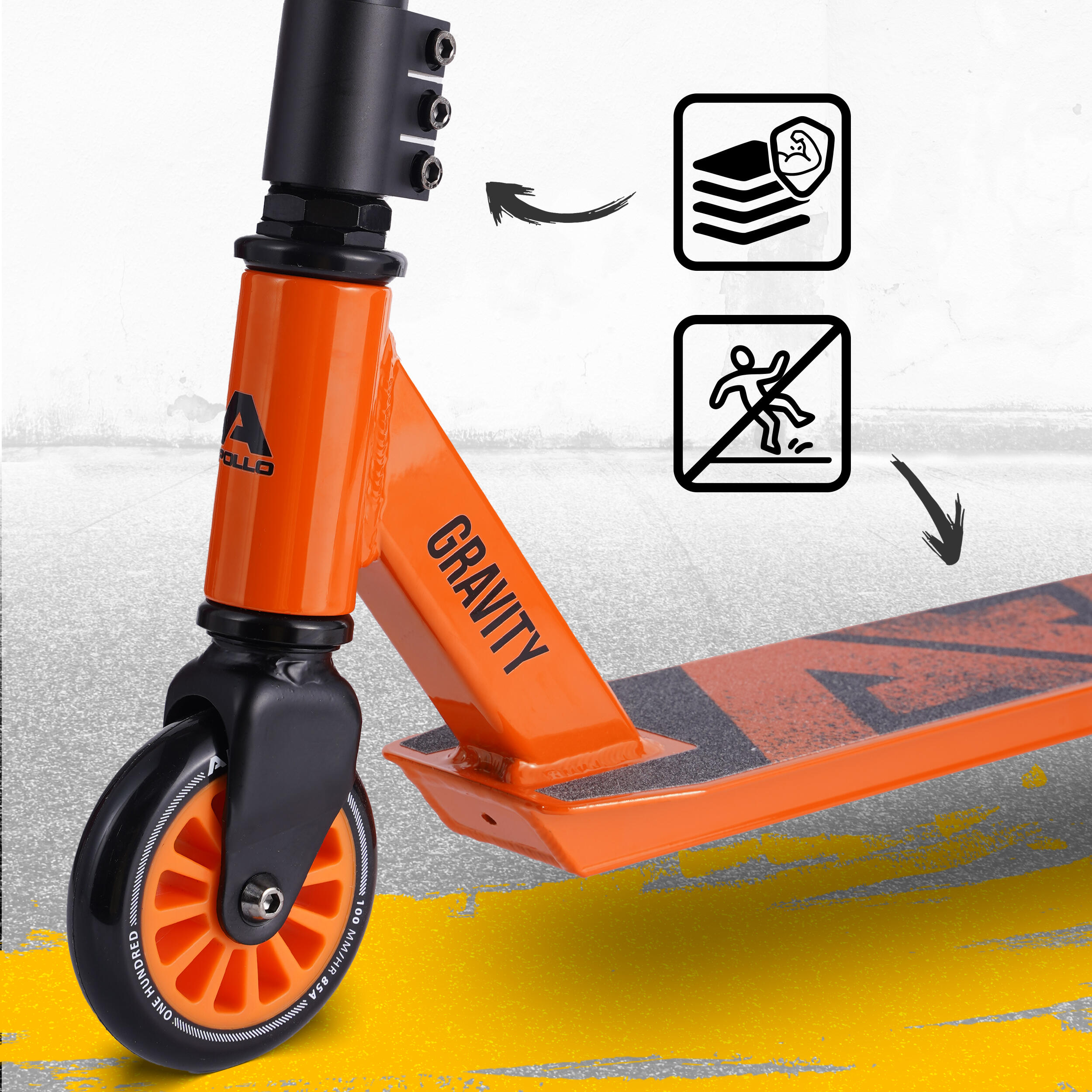 Apollo Stuntscooter Gravity – robuster Freestyle-Roller für Kinder ab 6 Jahren 2/7