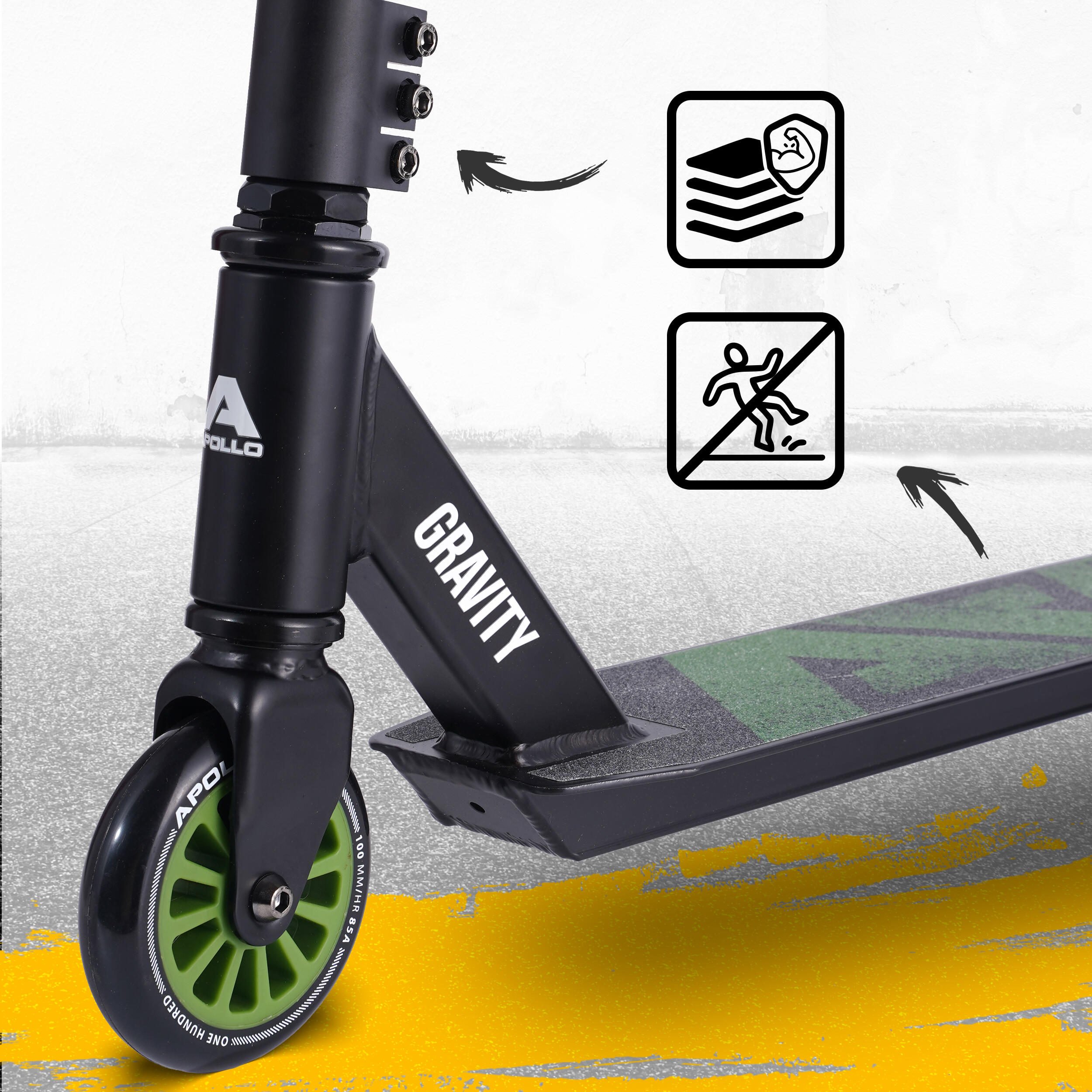 Apollo Patinete Freestyle Gravity ligero y resistente para niños desde 6 años 2/7