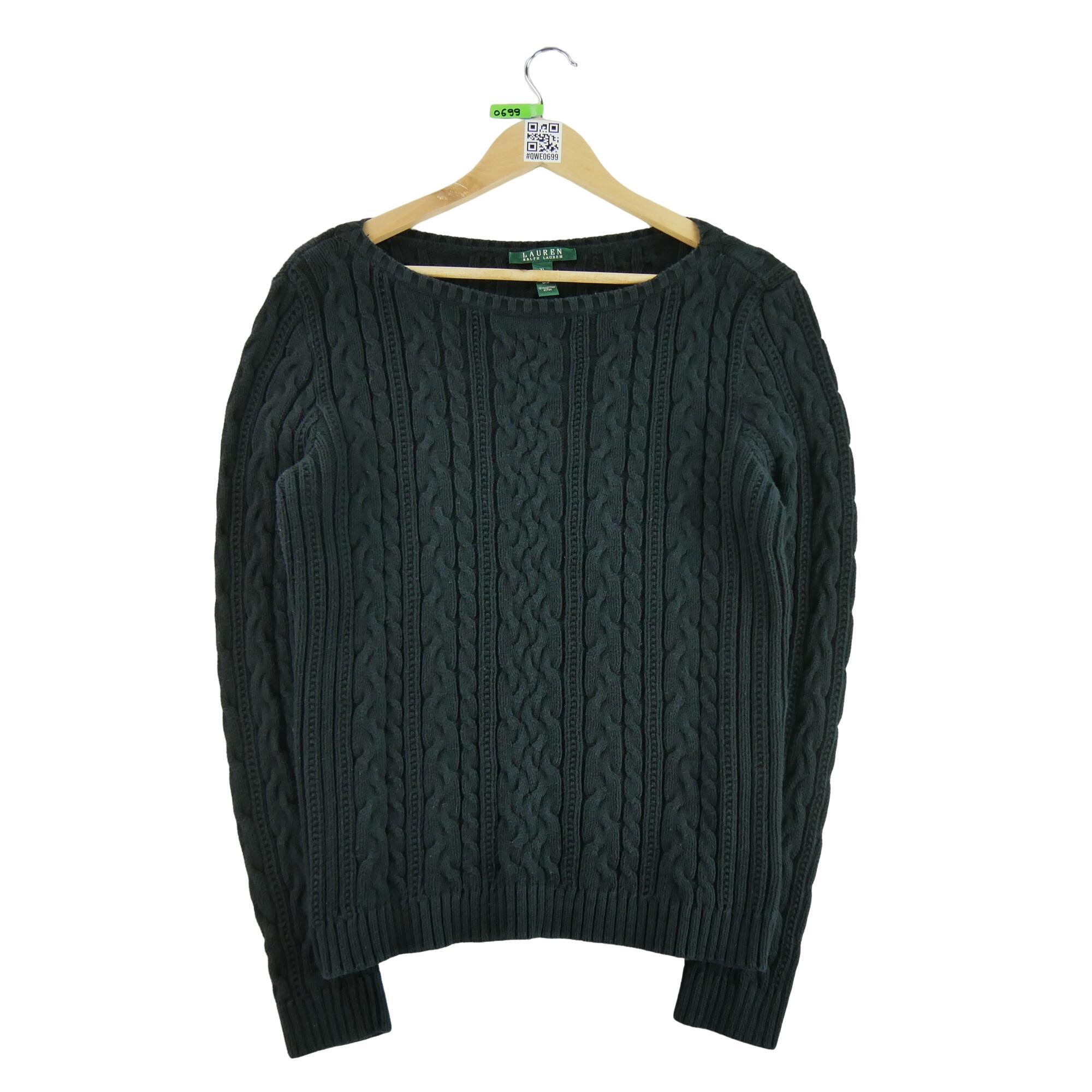 RALPH LAUREN Reconditionné - Pull Femme Noir - Très Bon État