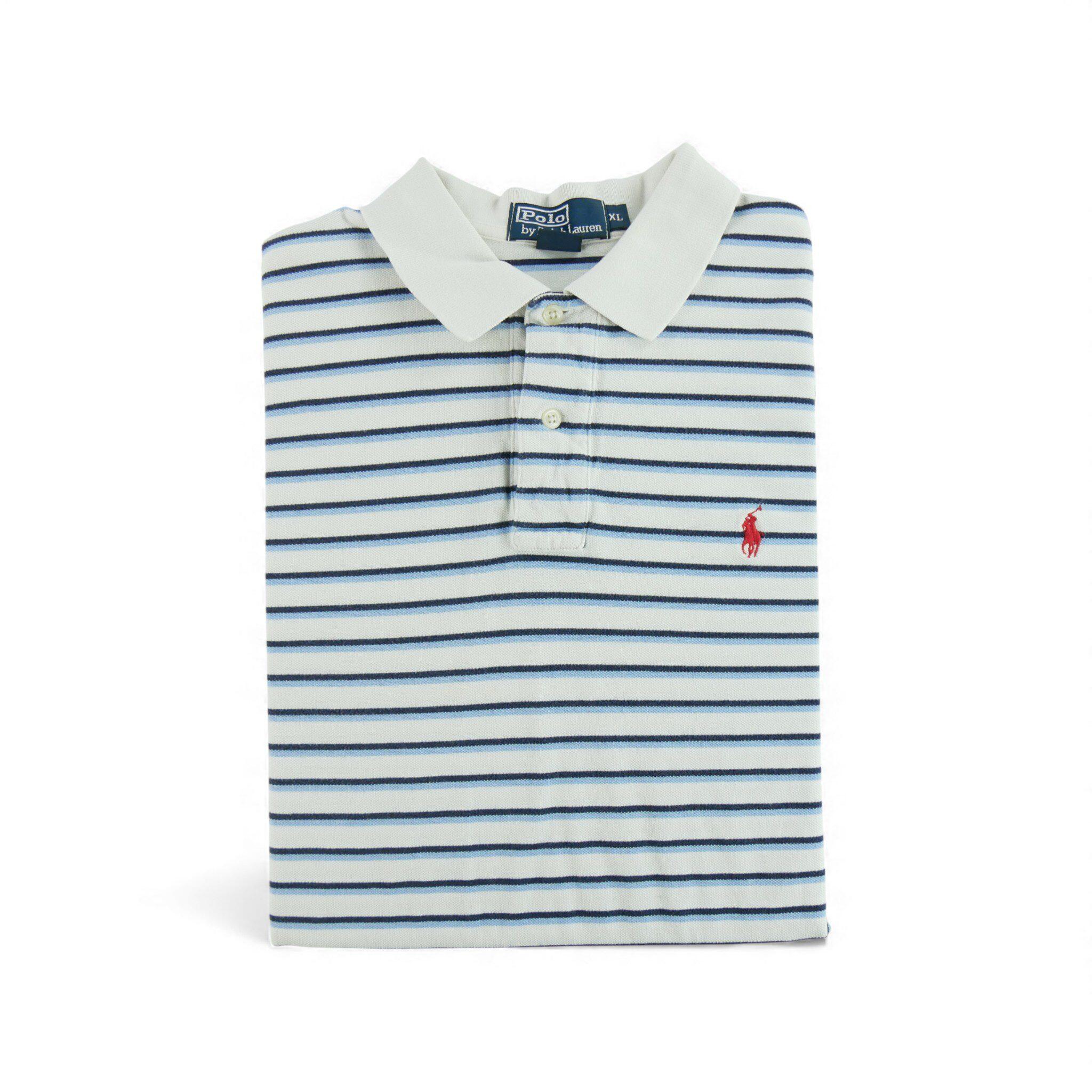 RALPH LAUREN Reconditionné - Polo manches courtes Homme Bleu - Très Bon État