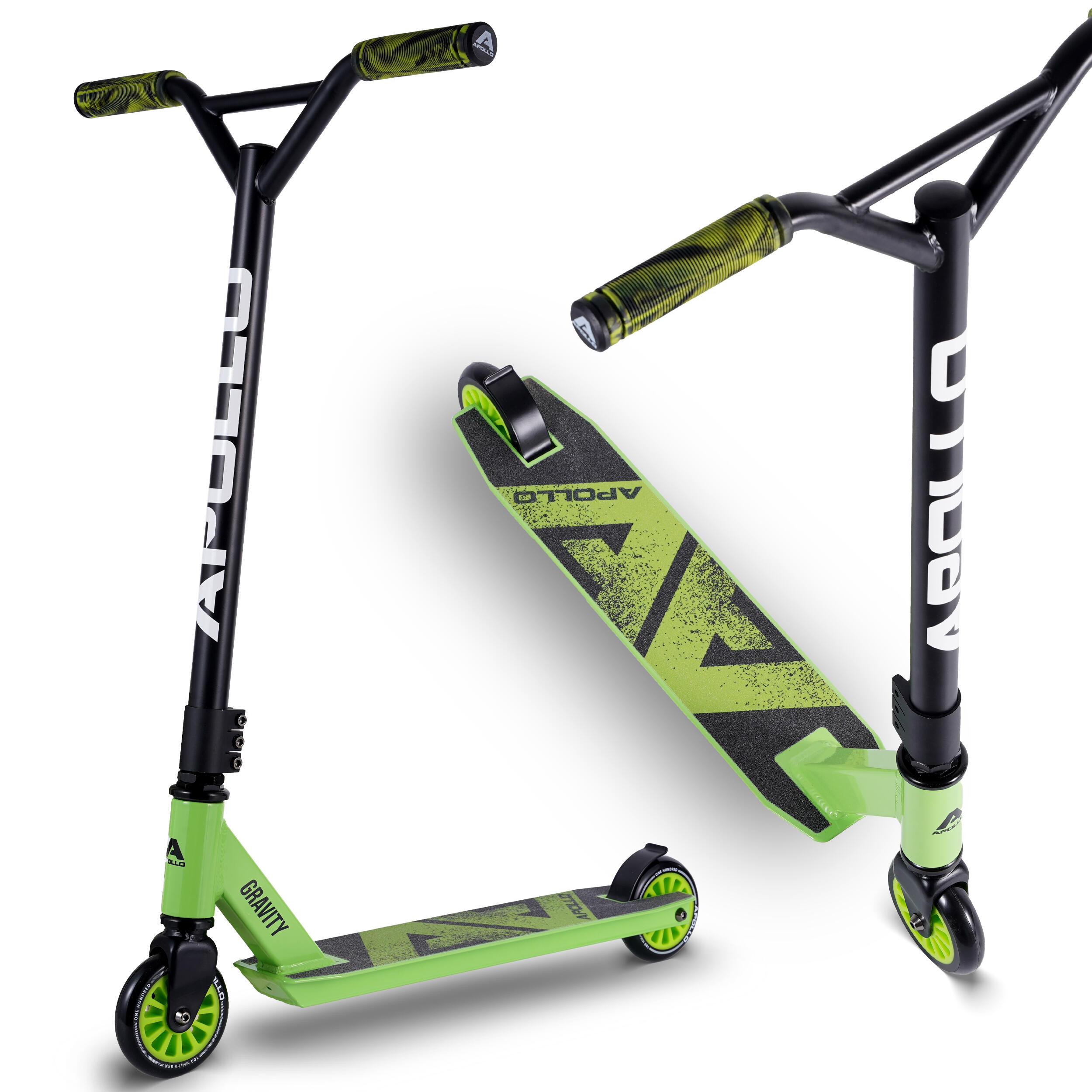 Apollo - Trottinette Freestyle Apollo Gravity – Robuste Et Stylée Pour Enfants Dès 6 Ans - Trottinette - Vert - Taille Unique - Decathlon