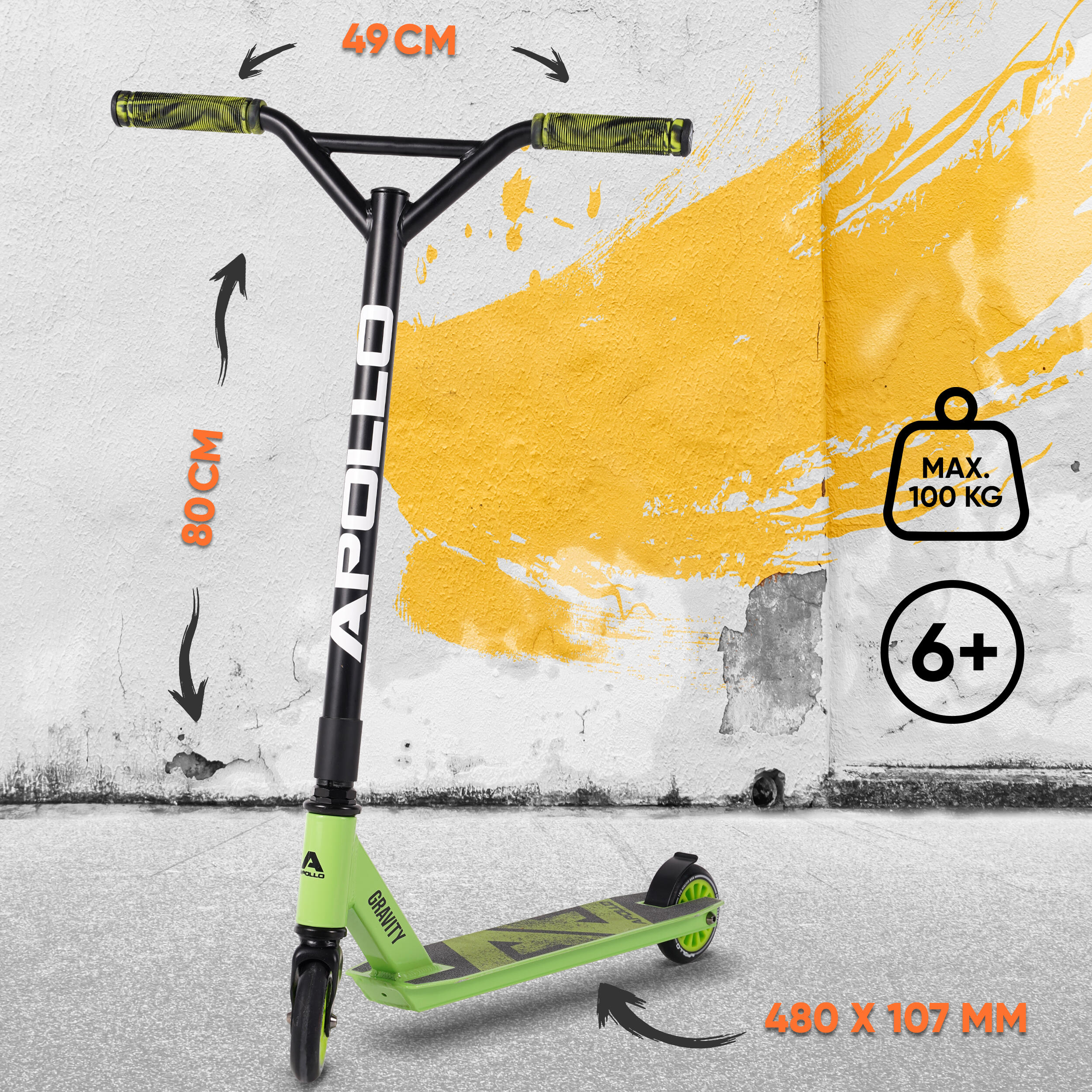 Apollo Patinete Freestyle Gravity ligero y resistente para niños desde 6 años 4/7