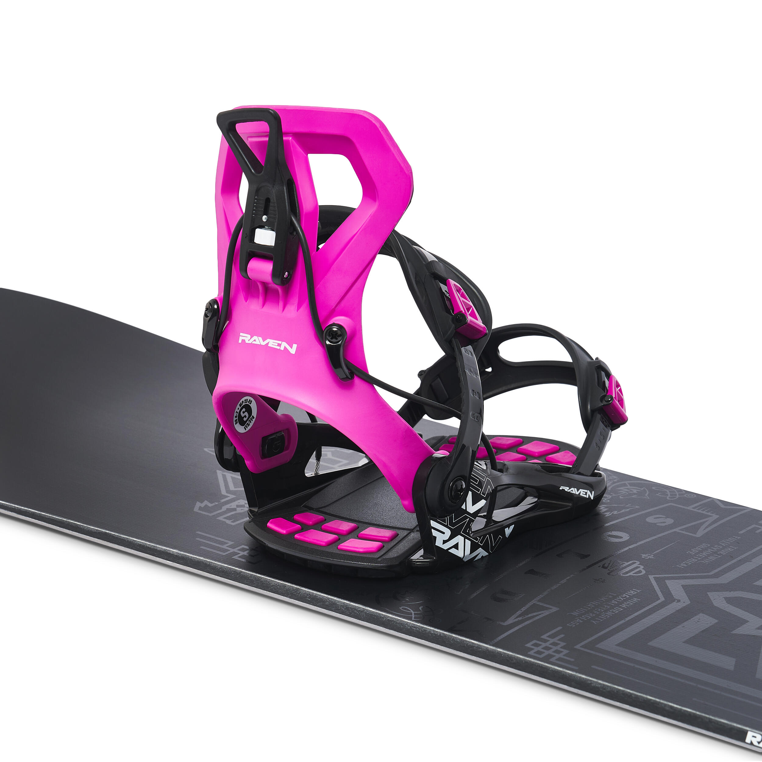 Fijaciones de snowboard Fastec FT360 Fucsia/Negro 5/6