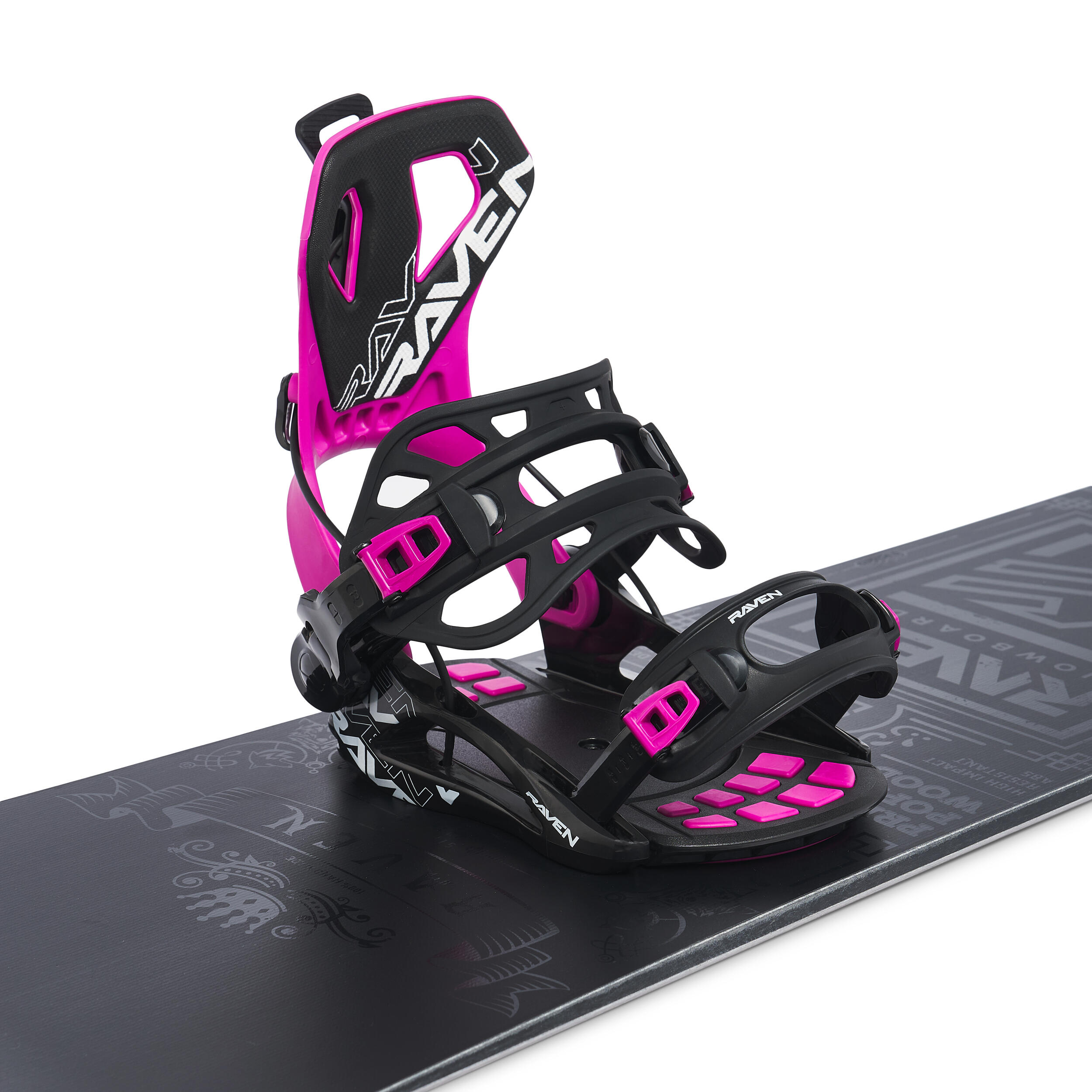 Fijaciones de snowboard Fastec FT360 Fucsia/Negro 4/6