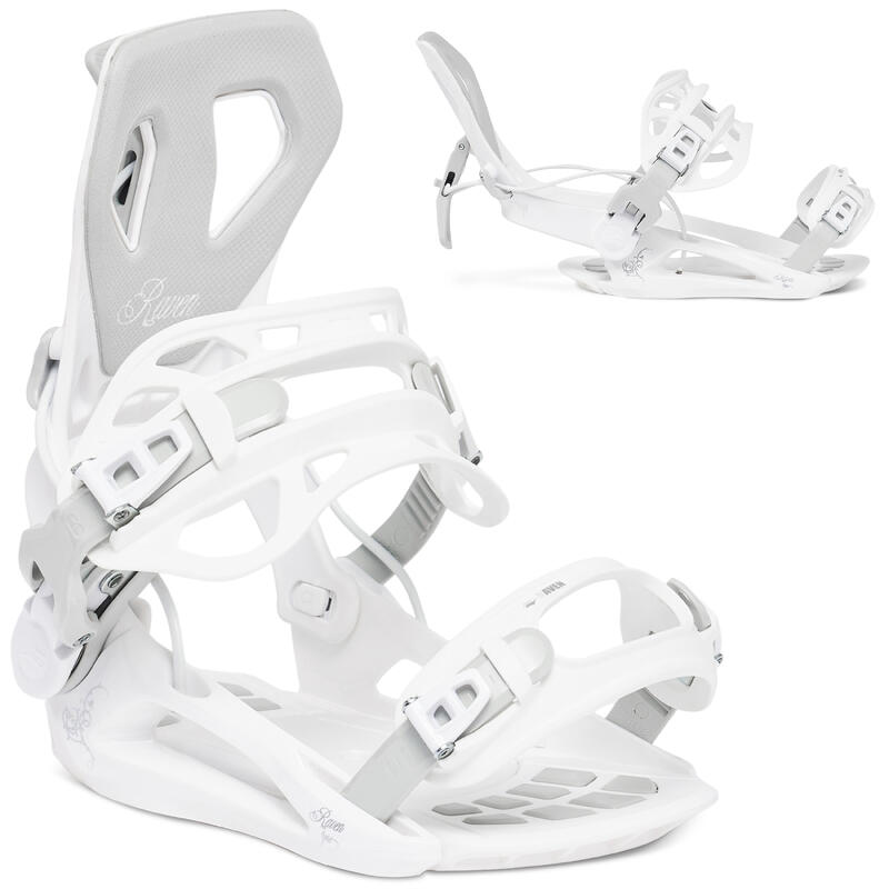 Legaturi Snowboard Raven FT360, Alb