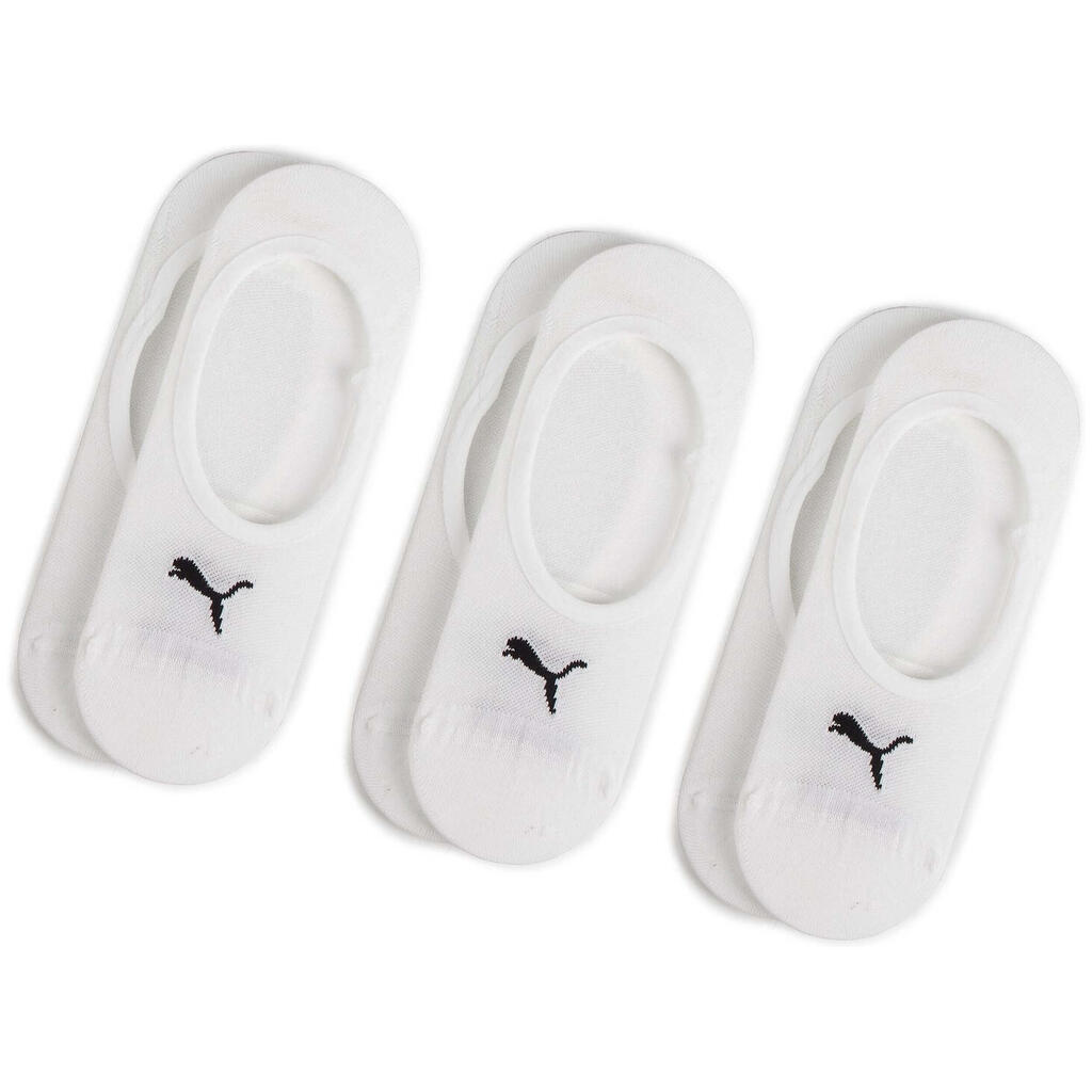 Socks Puma Footie 3 Pack, White, Unisex