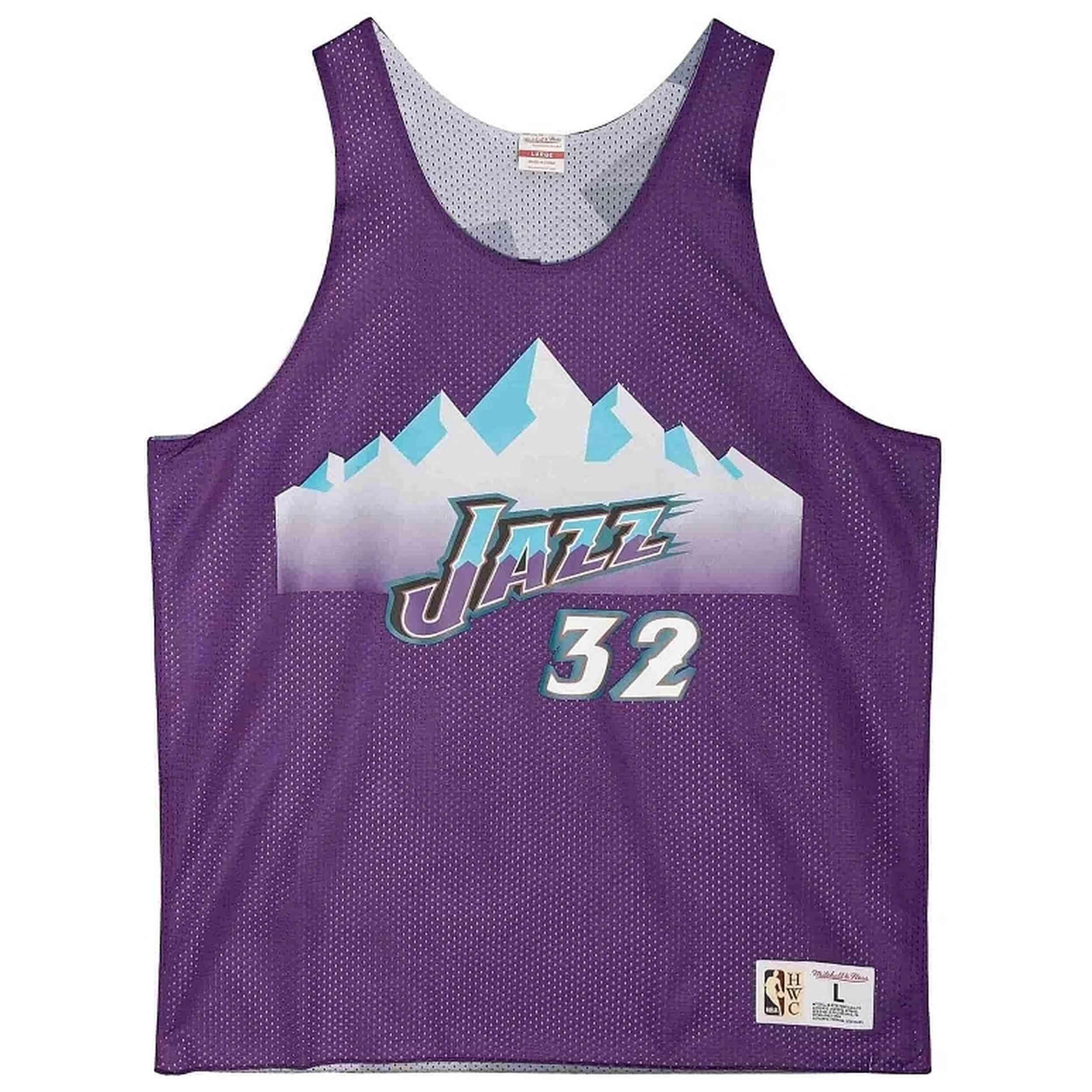 Maillot de basket Mitchell & ness modèle TMTK3208-UJAYYKMAPURP pour homme 1/5