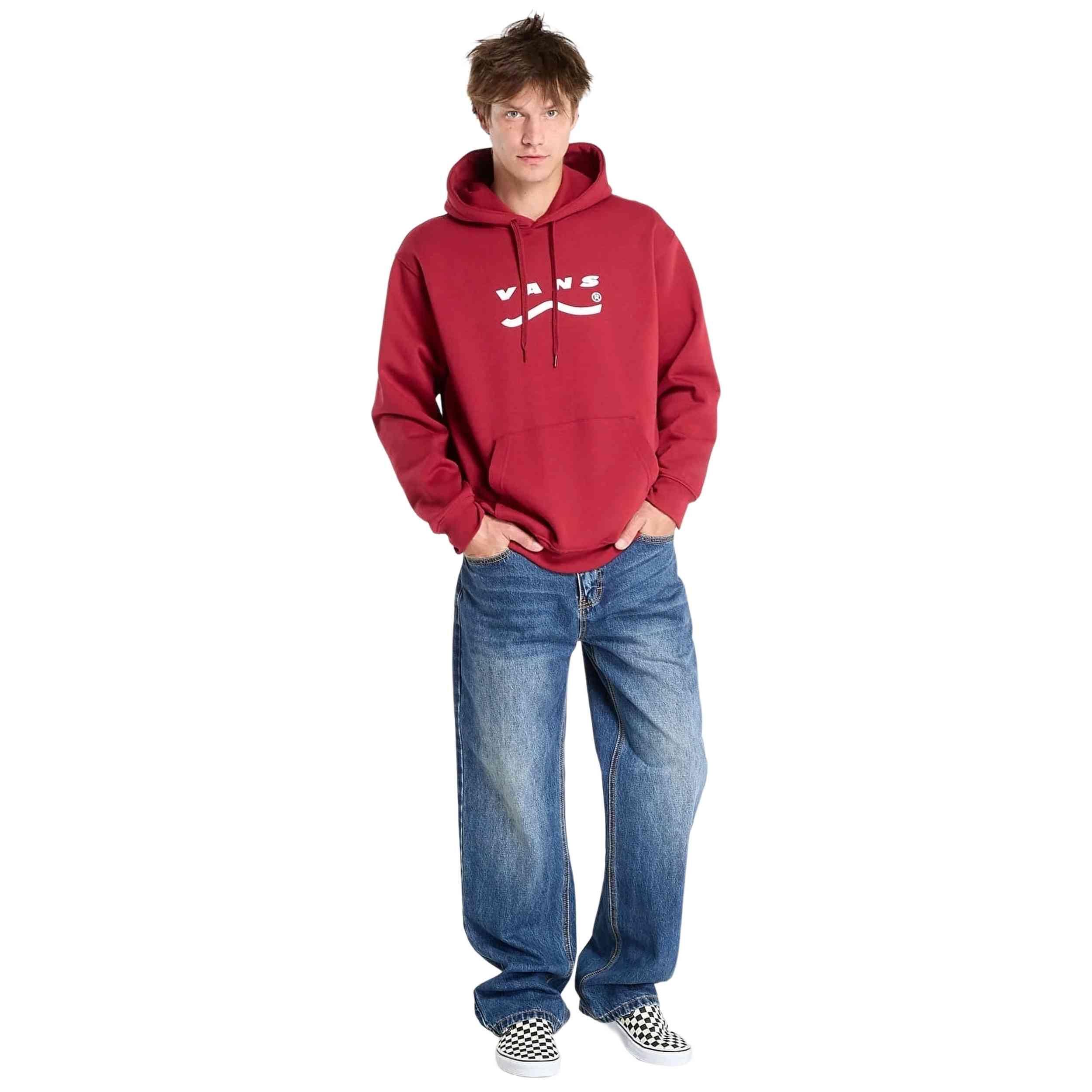 Felpa con cappuccio Vans modello VN000P8GBRD1 per uomini 5/5