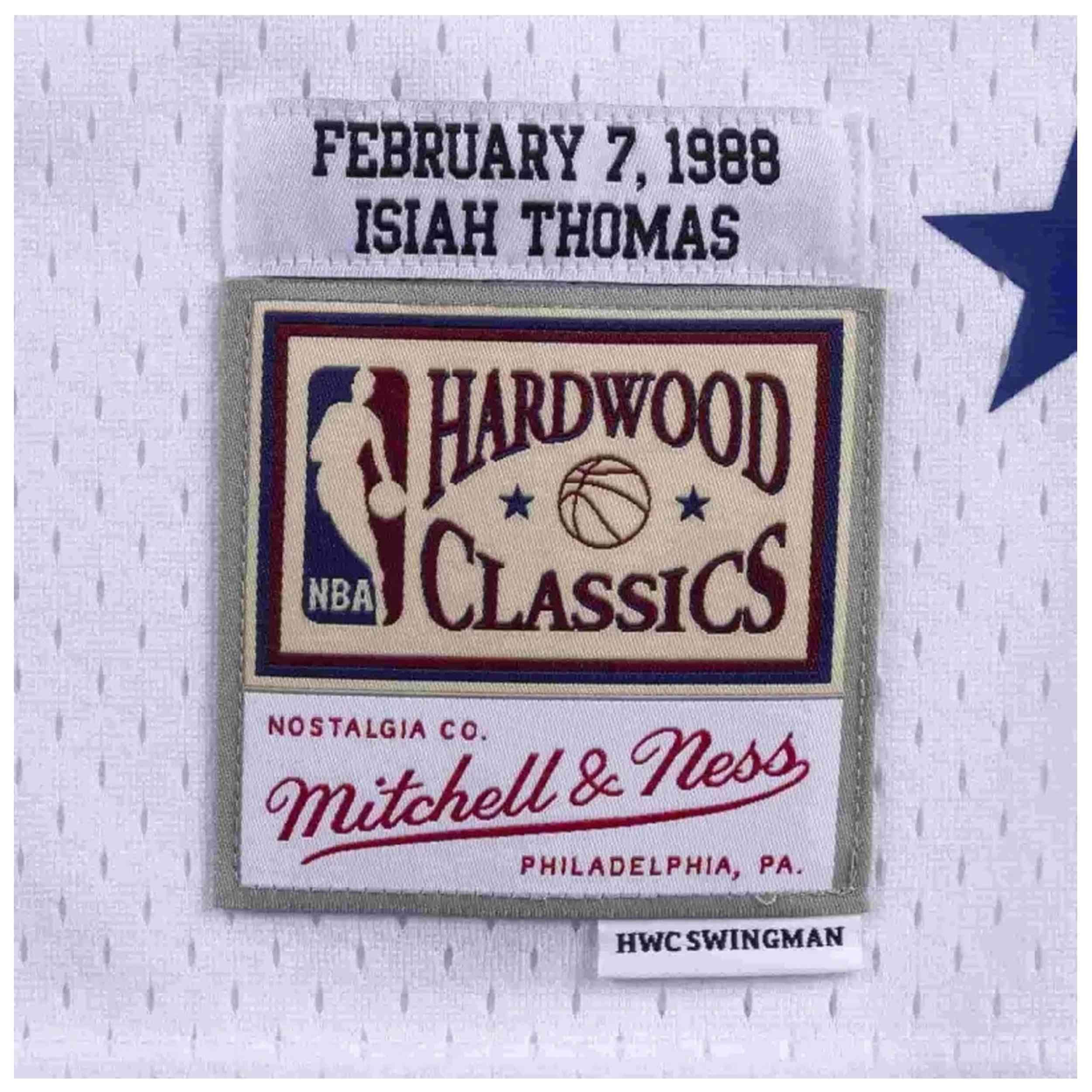 Maillot de basket Mitchell & ness modèle SMJYCP19045-ASEWHIT88ITH pour homme 3/3