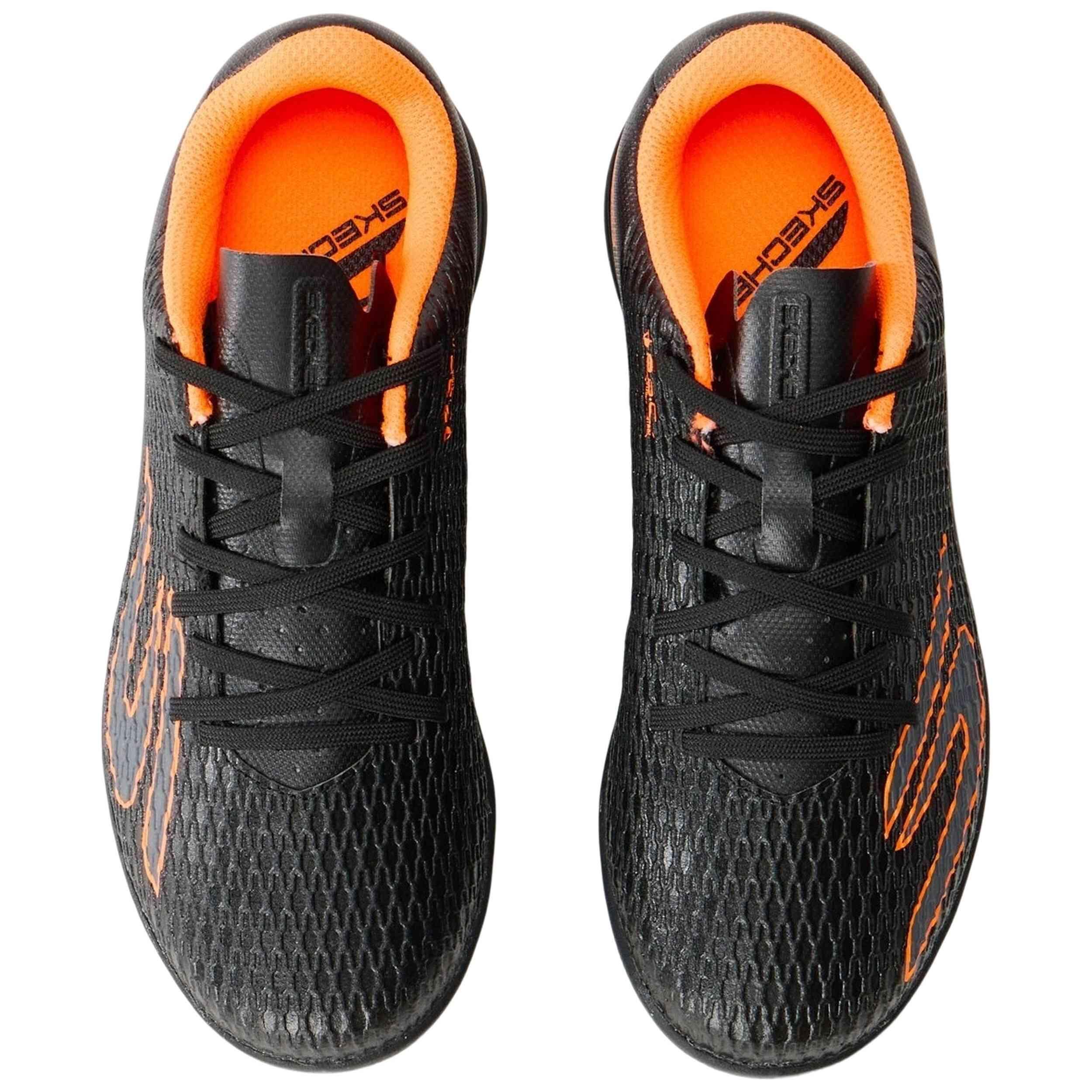 Botas de futsal Skechers modelo 252168L-BKOR para crianças unissex 4/5