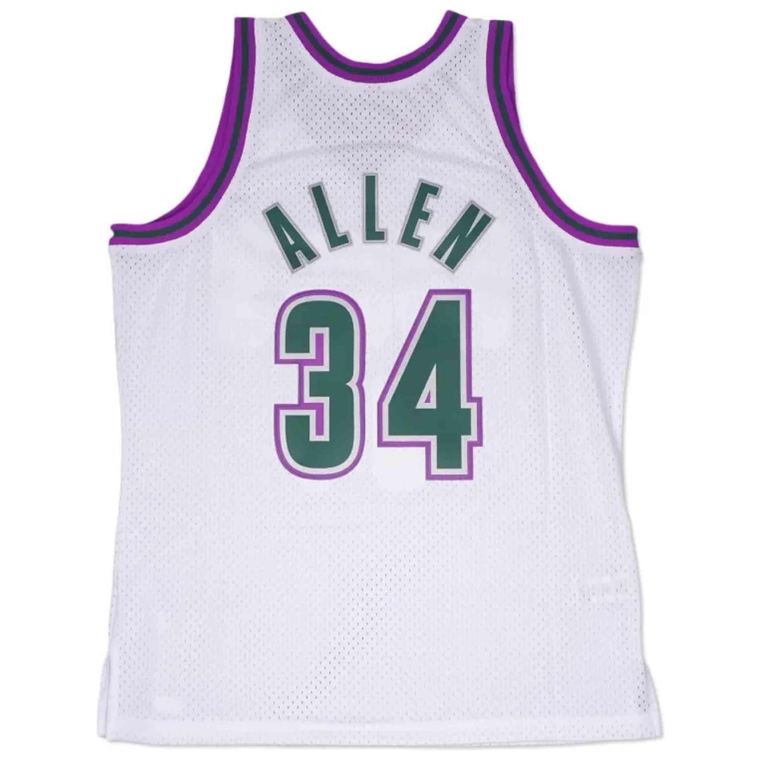Basketbalshirt Mitchell & ness model SMJY3134-MBU96RALWHIT voor mannen 2/4