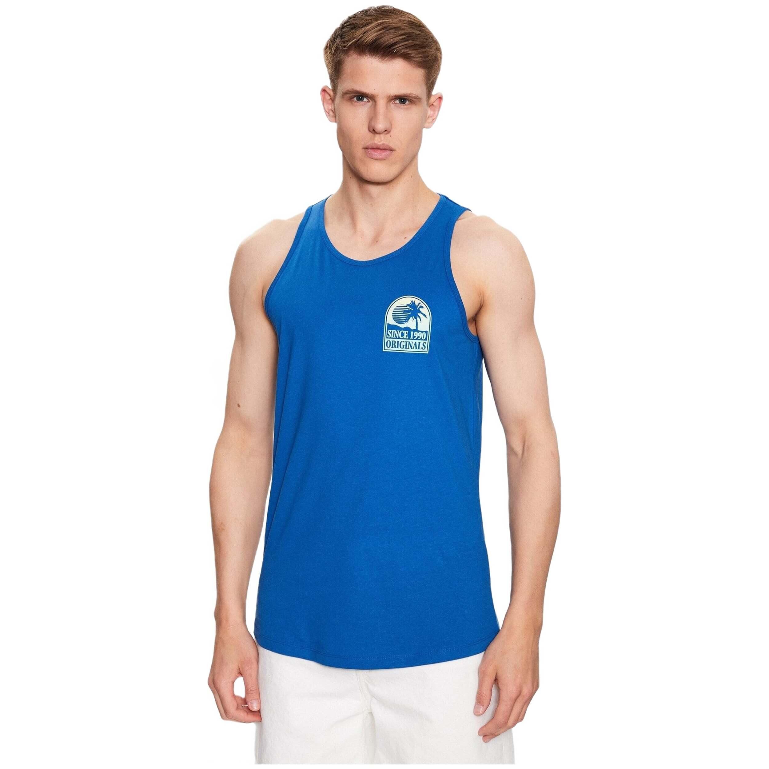 Jack&jones - Debardeur Jack&jones Modèle 12234269-azul Pour Homme - Sous Maillot Sans Manche - Bleu - Decathlon