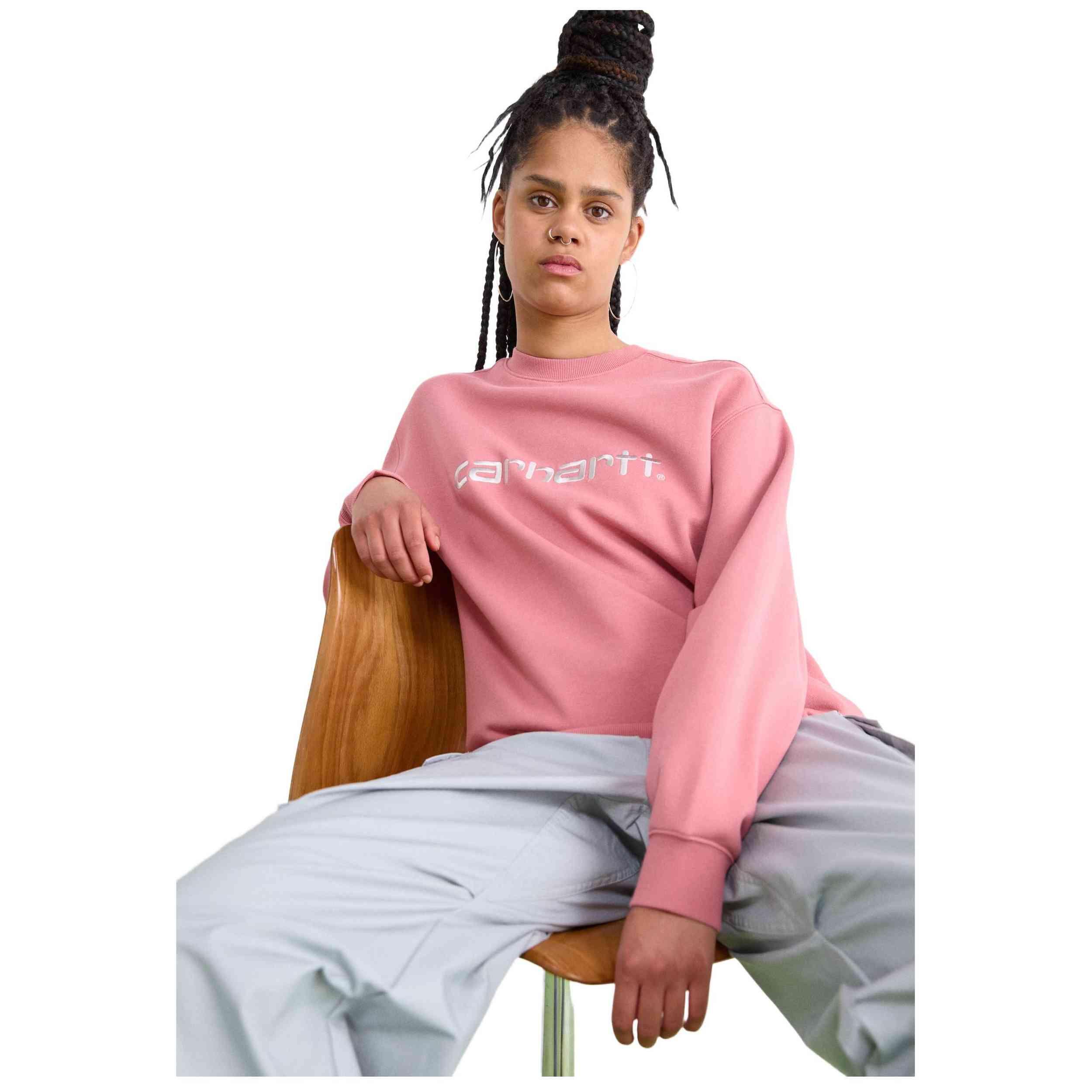 Sweat Carhartt wip modèle I033647-ROSE pour femmes 4/5