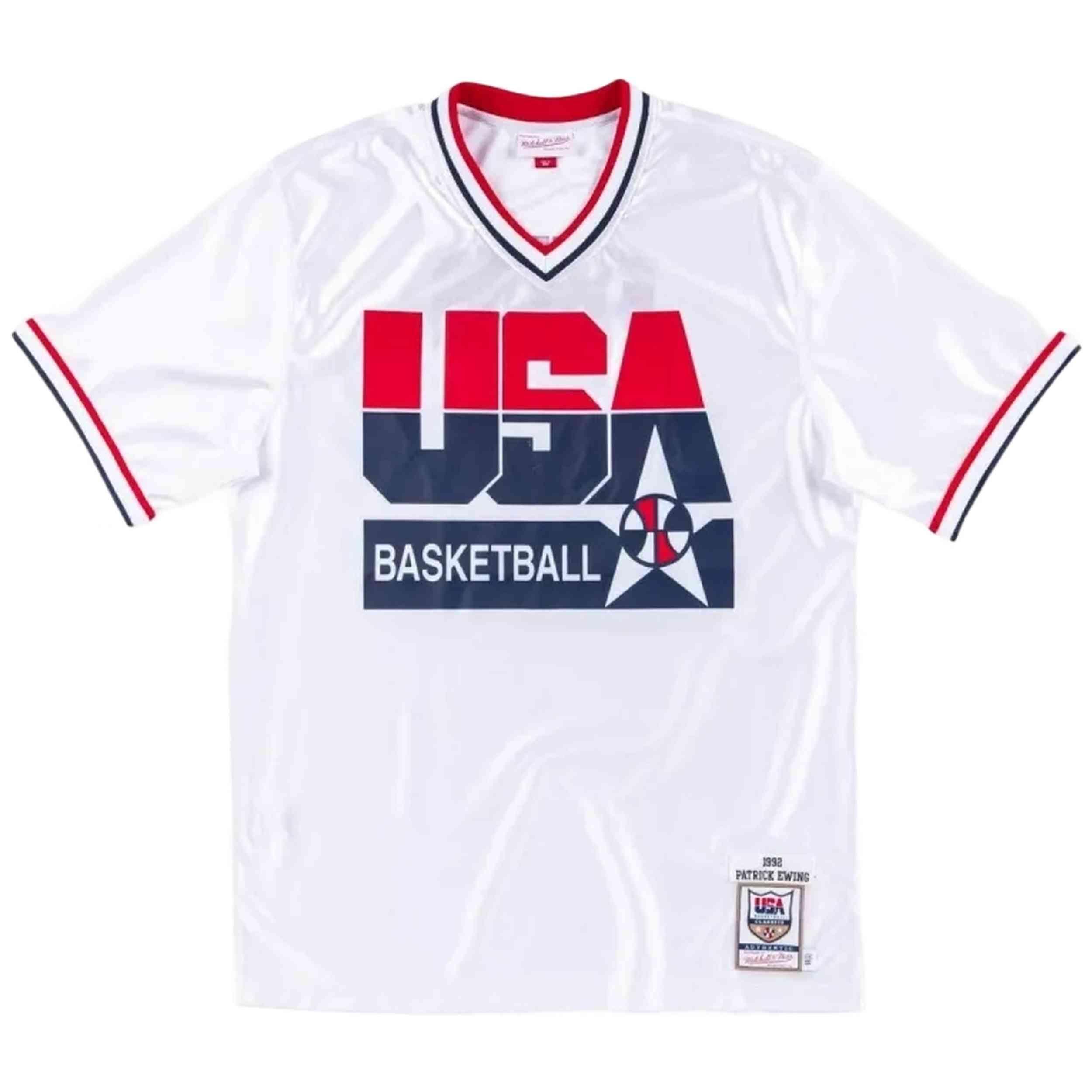 Mitchell & Ness - Maillot De Basket Mitchell & Ness Modèle Asshgs18426-usawhit92pew Pour Homme - Sous Maillot Sans Manche - Blanc - Decathlon
