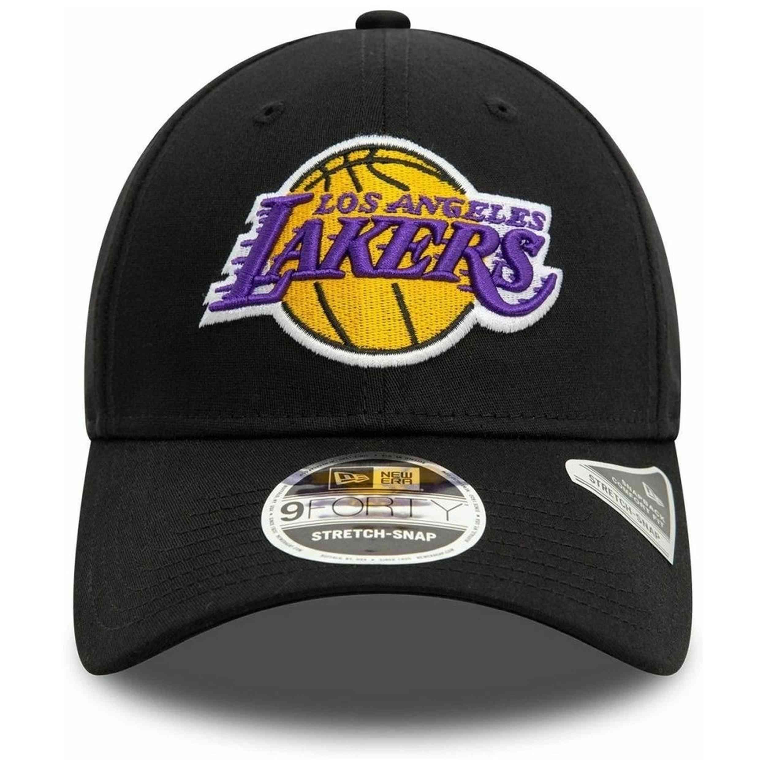 Casquette New era modèle LA Lakers NBA 9Forty Stretch Snap pour unisexe 3/4