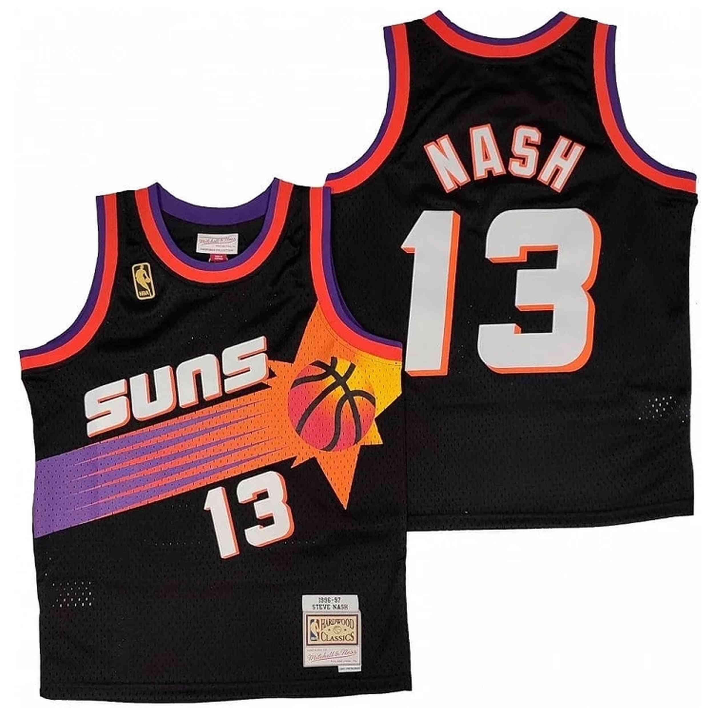 Camiseta de baloncesto Mitchell & ness modelo EN2B7BLT0-SUNSN para hombre 3/4