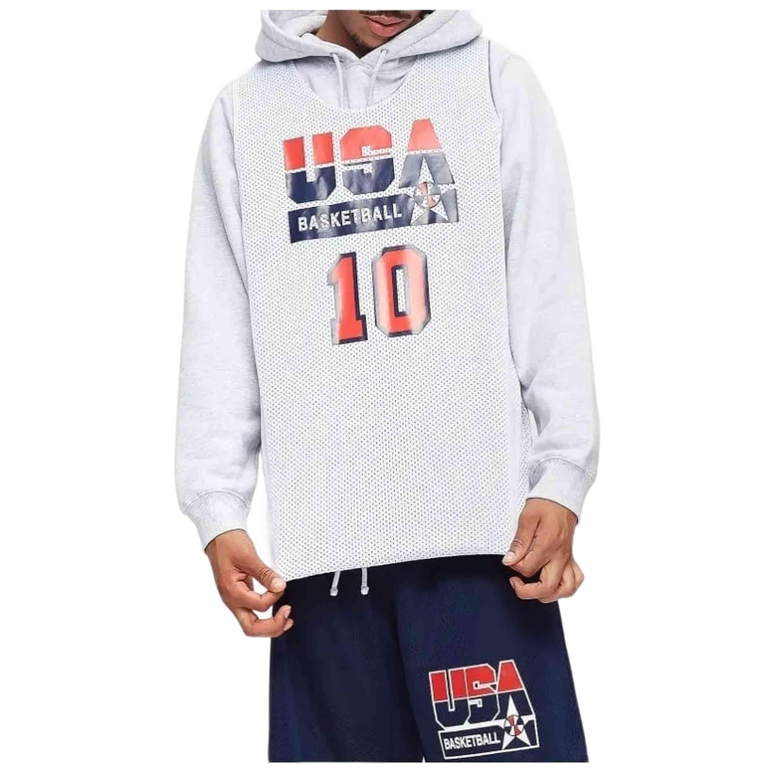 Maillot de basket Mitchell & ness modèle ARPJGS18432-USANAVY92CDR pour homme 5/5
