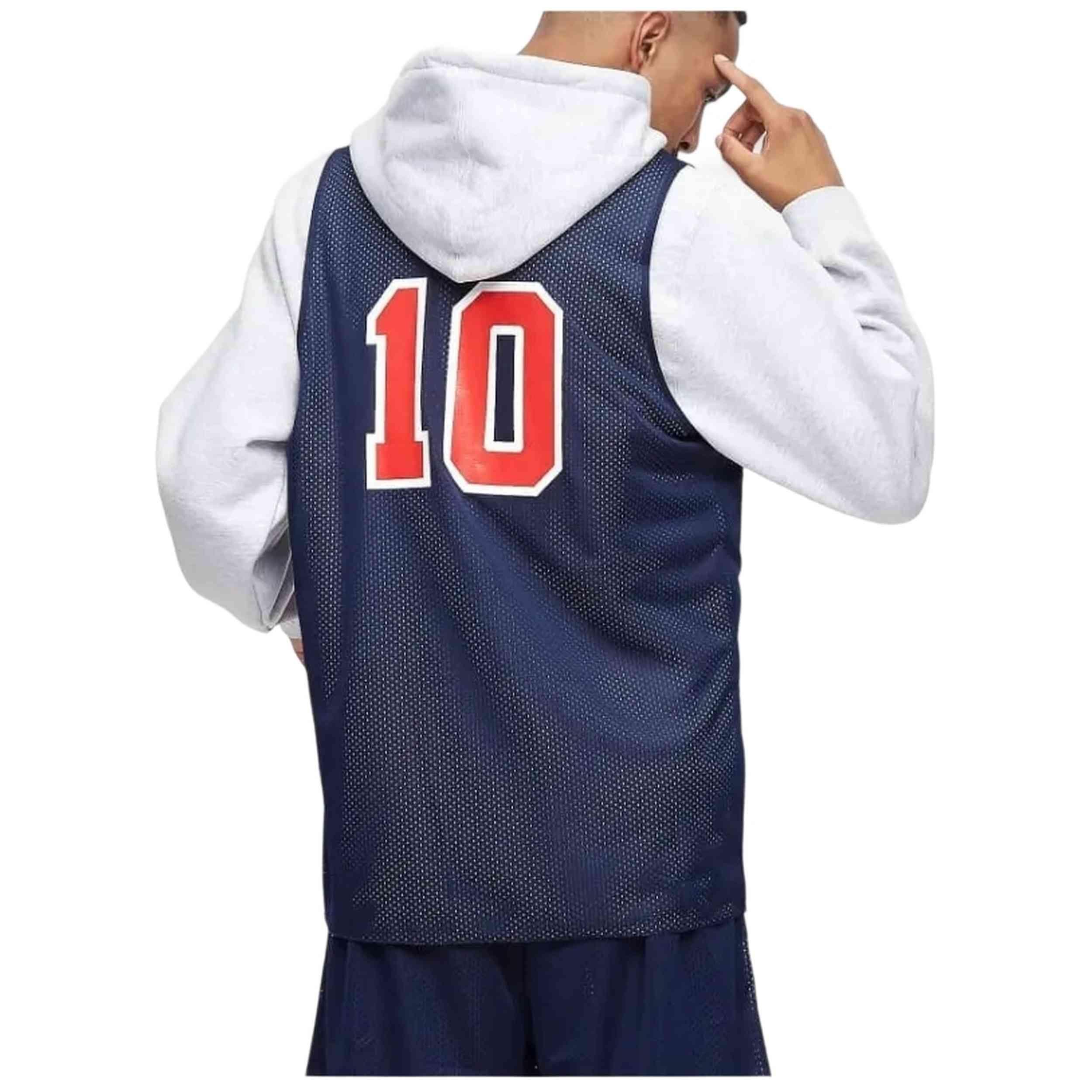 Maillot de basket Mitchell & ness modèle ARPJGS18432-USANAVY92CDR pour homme 4/5
