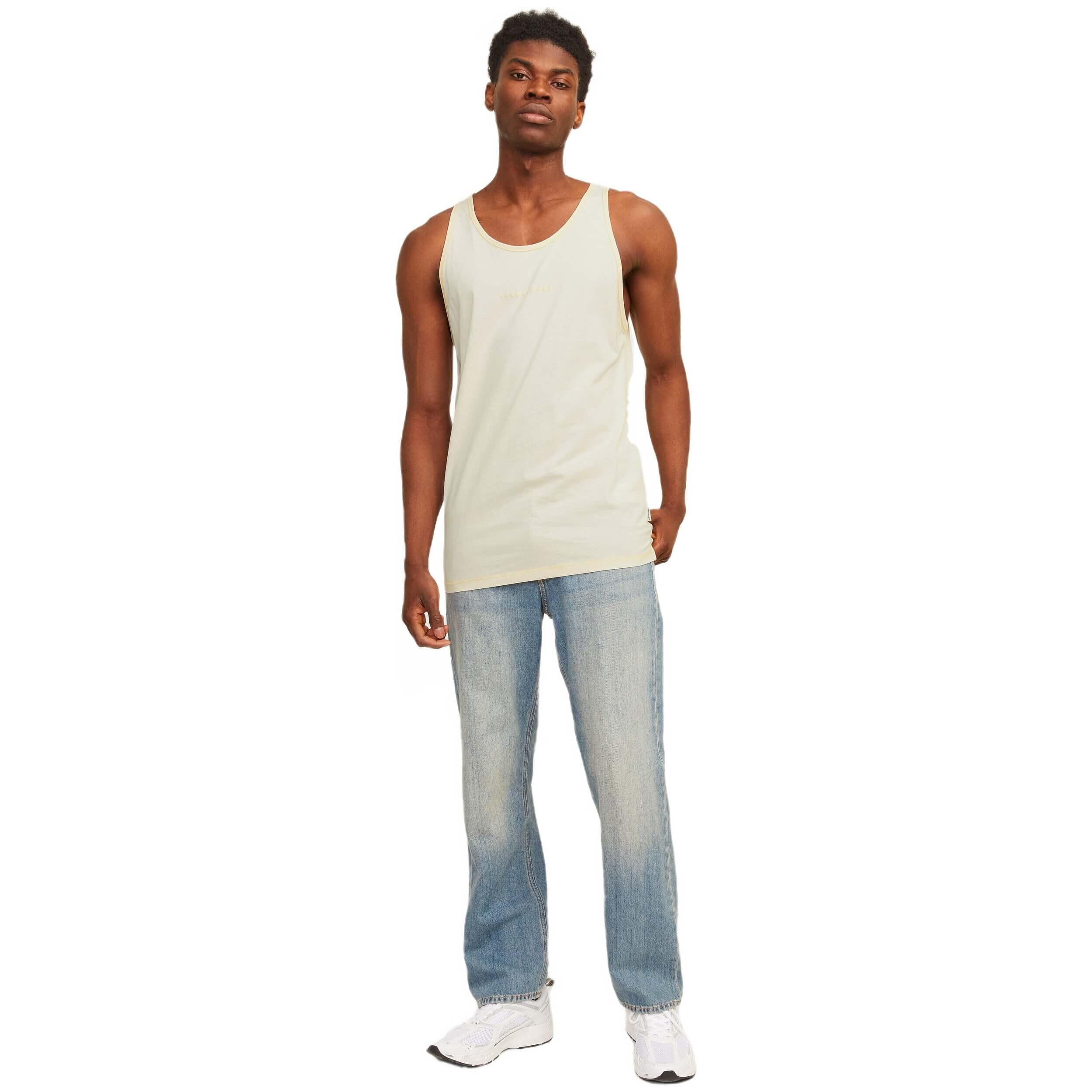 Camiseta regata Jack&jones modelo 12255383-BUTTERCREAM para homem 4/5