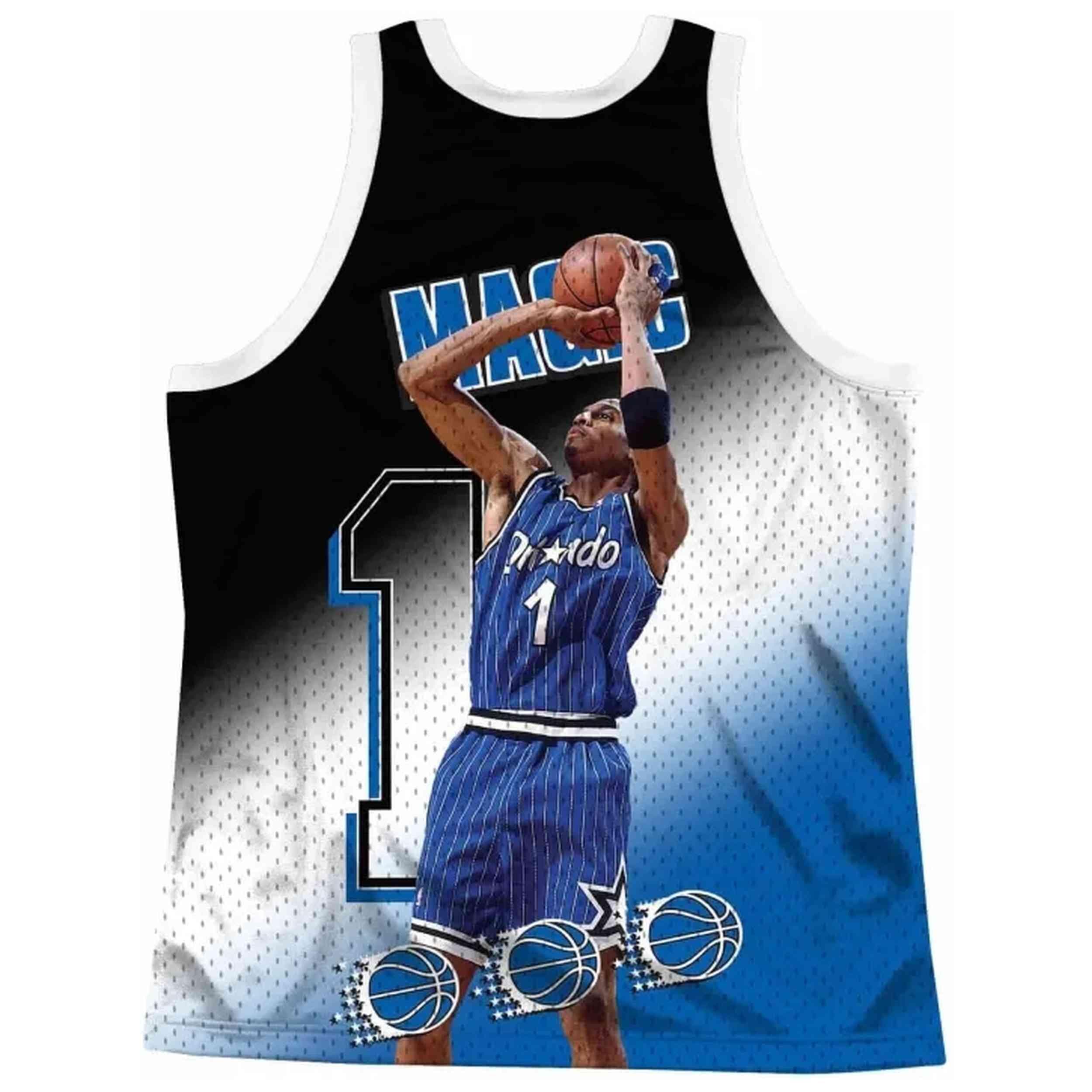 Maillot de basket Mitchell & ness modèle MSTKMI19002-OMAWHITPHA pour homme 2/2