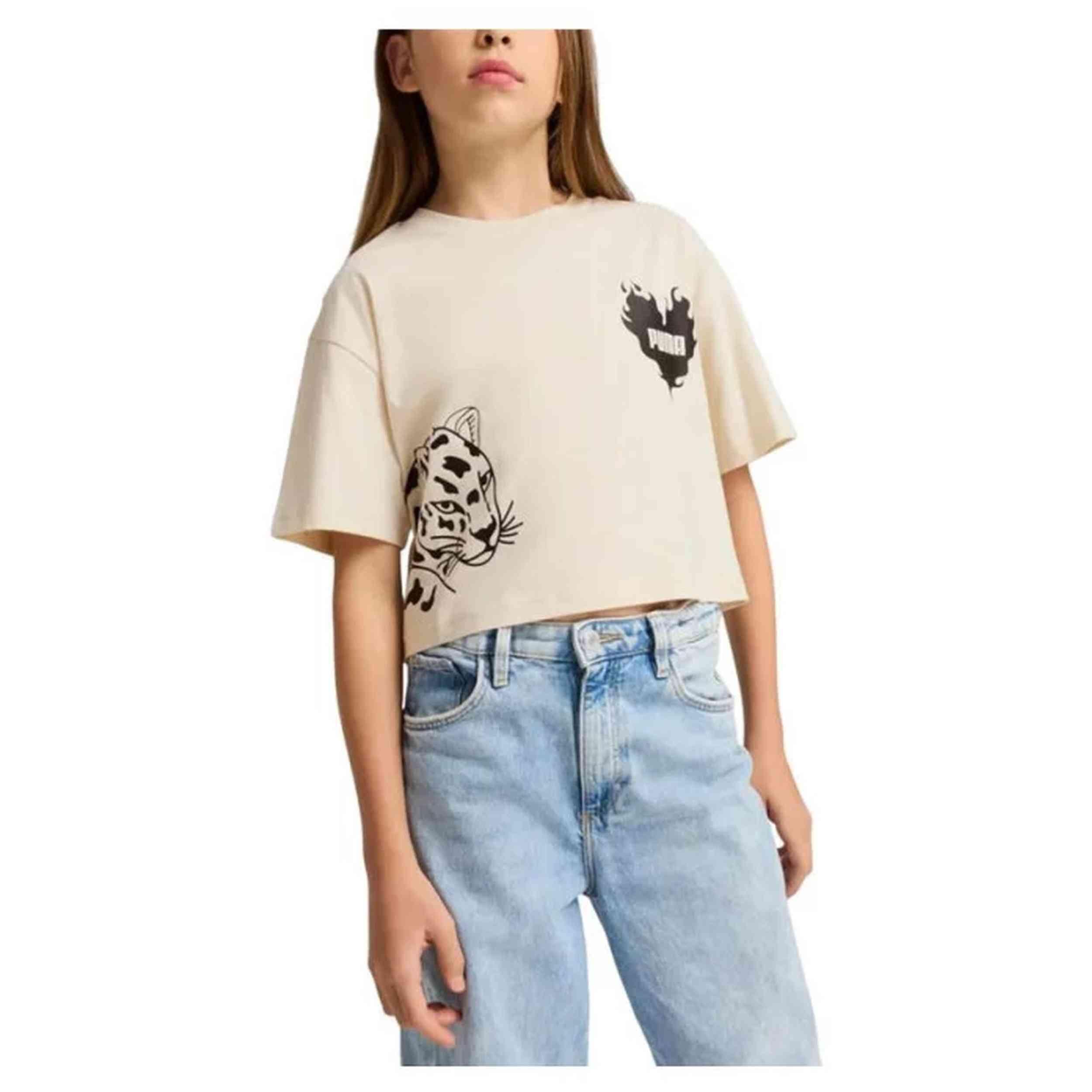 T-shirt Puma modèle 685118-87 pour filles 3/4