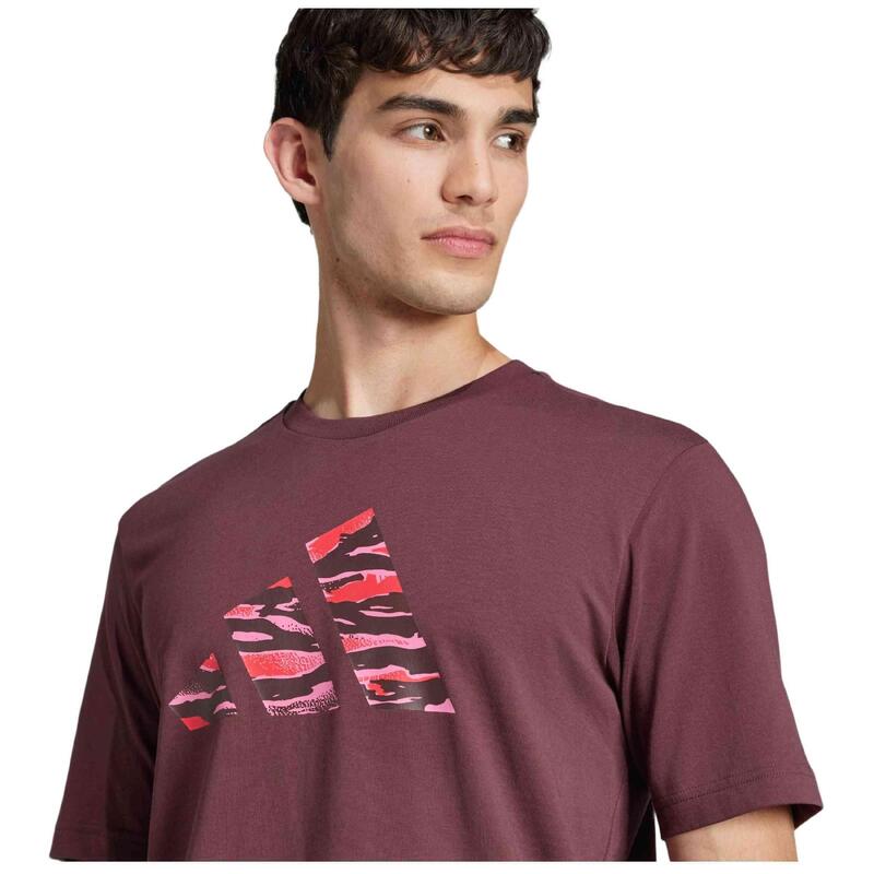adidas Codes Camo Graphic férfi póló, bordó