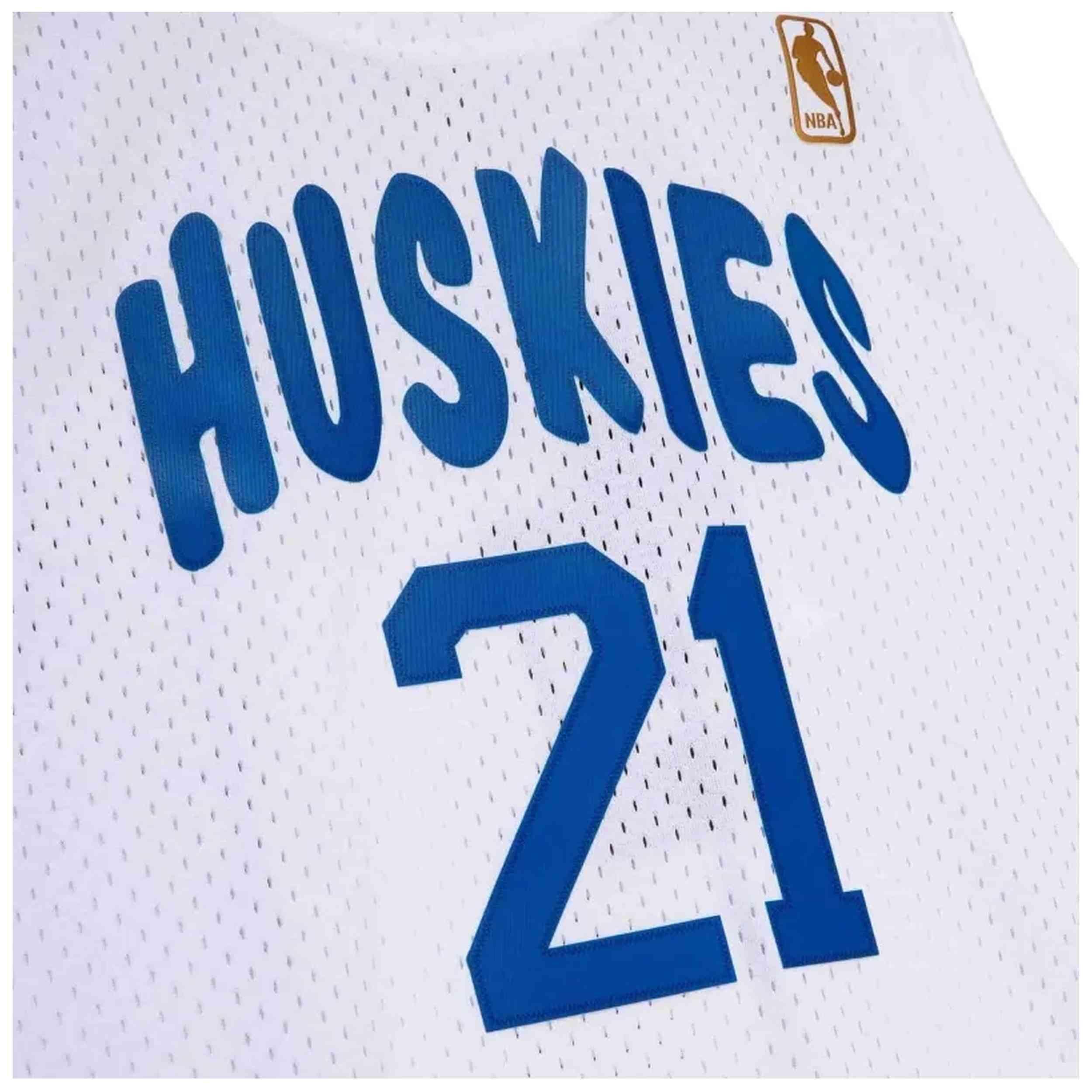 Maillot de basket Mitchell & ness modèle SMJY3148-TRA96MCMWHIT pour homme 3/4