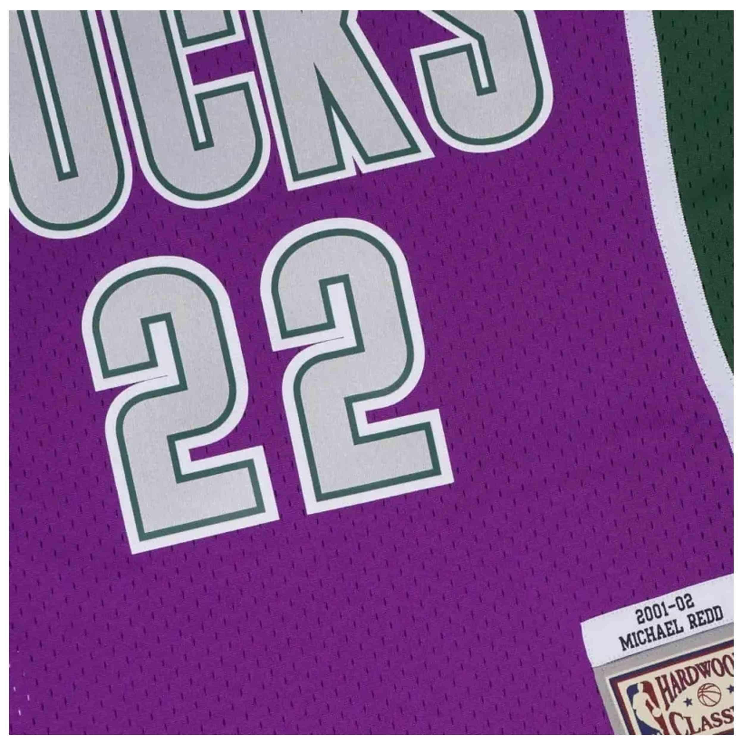 Maillot de basket Mitchell & ness modèle SMJY1191-MBU01MRDBUPR pour homme 3/4