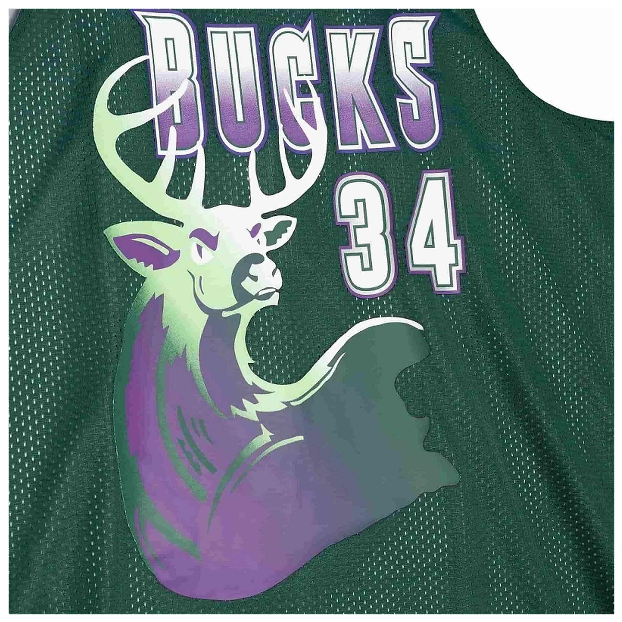 Camiseta de baloncesto Mitchell & ness modelo TMTK3208-MBUYYRALBUGN para hombre 3/4
