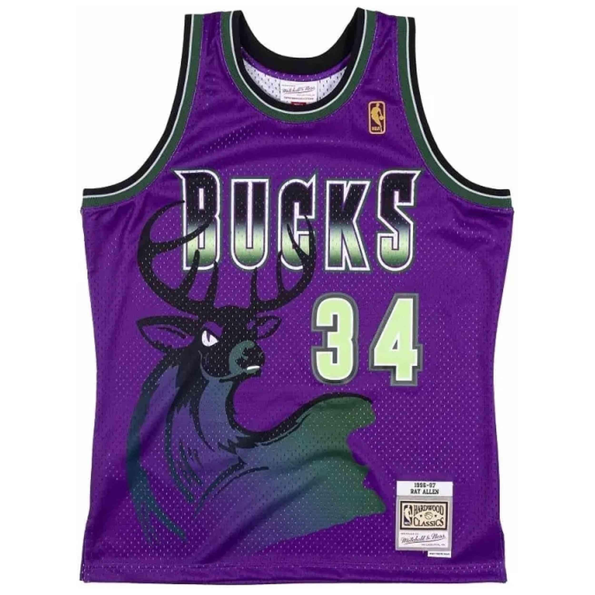 Maillot de basket Mitchell & ness modèle SMJYCP19294-MBUPURP96RAL pour homme 1/2