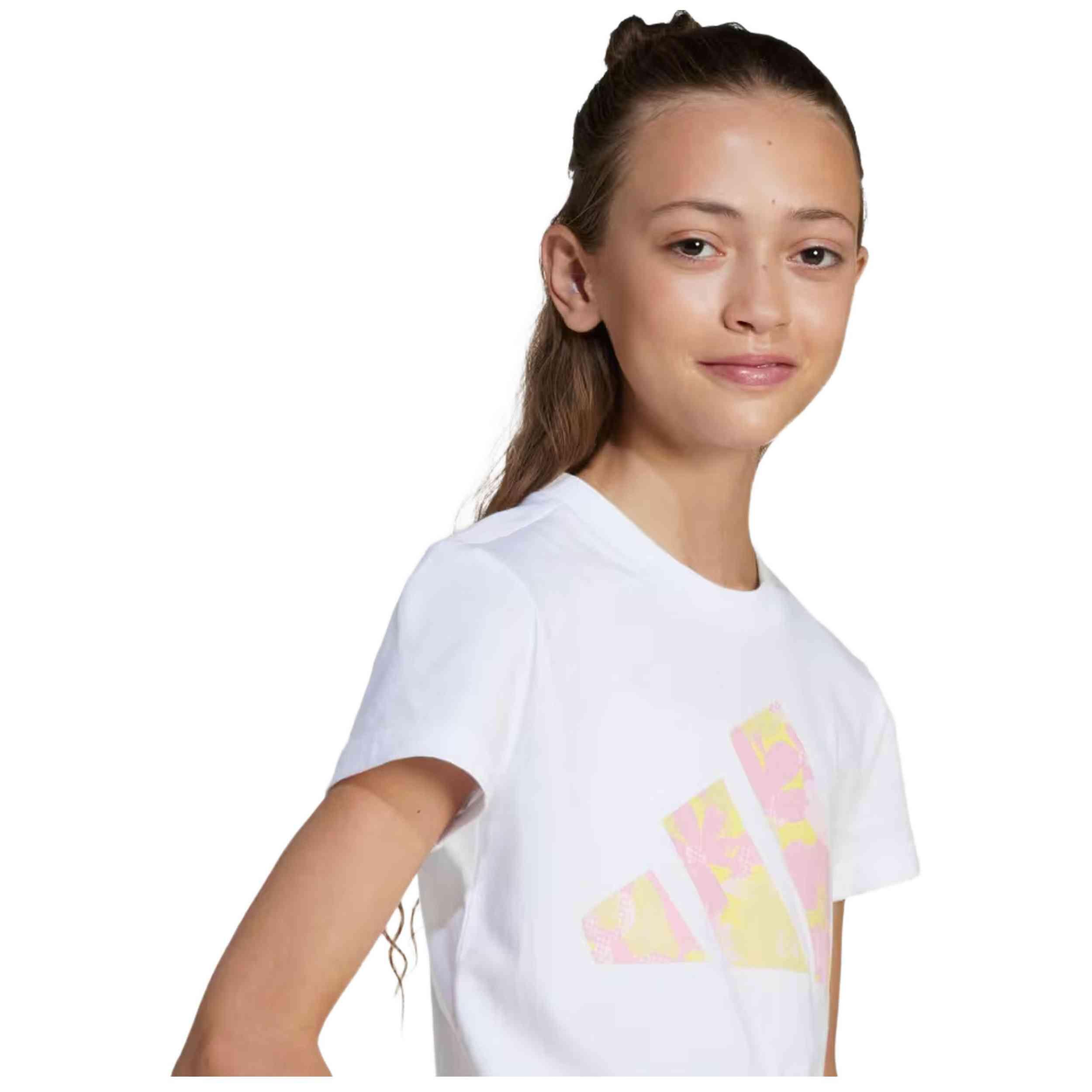 Maglia a maniche corte Adidas modello JI6220 per ragazze 3/5
