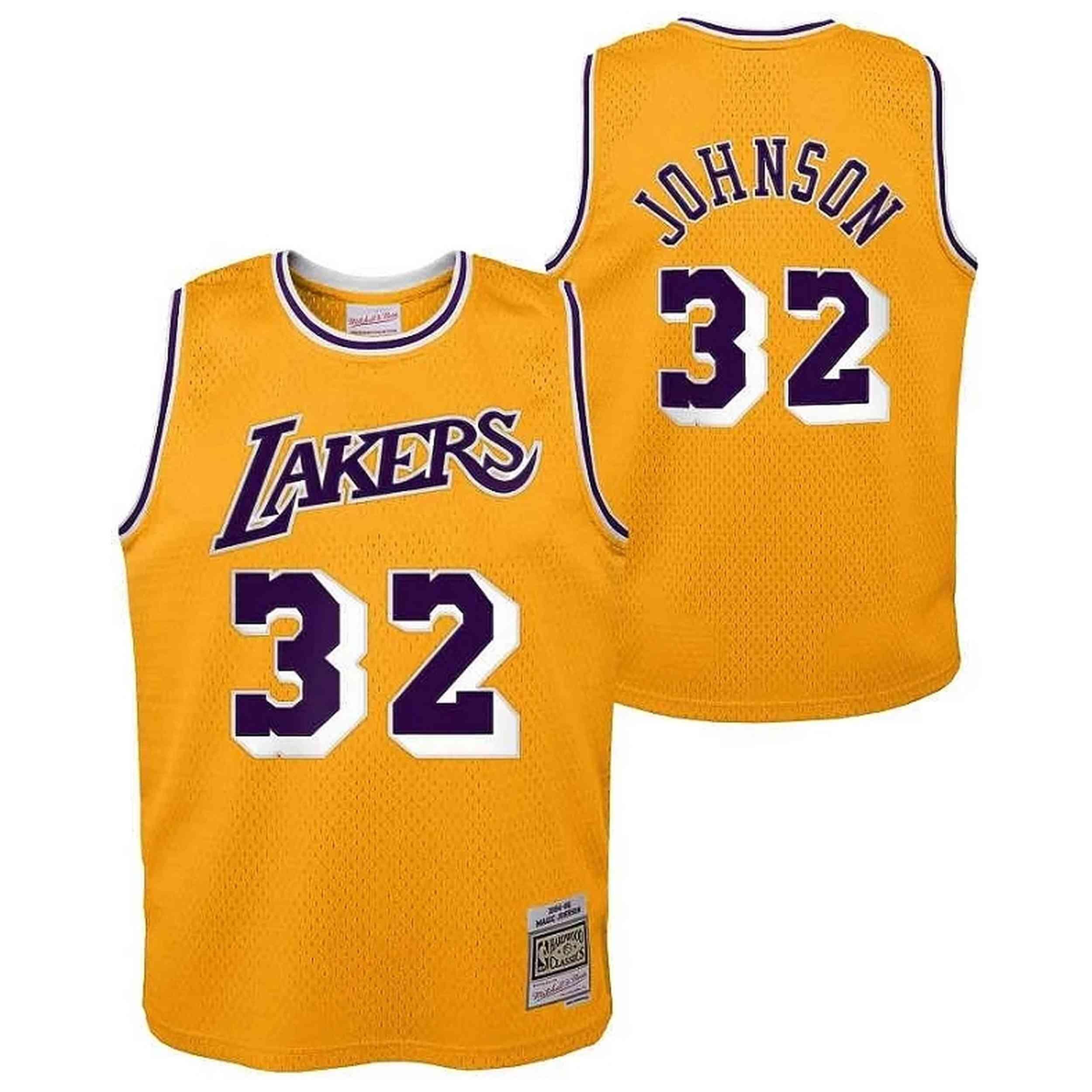 Maillot de basket Mitchell & ness modèle EN2B7BHMO-LAKMJ pour homme 3/3