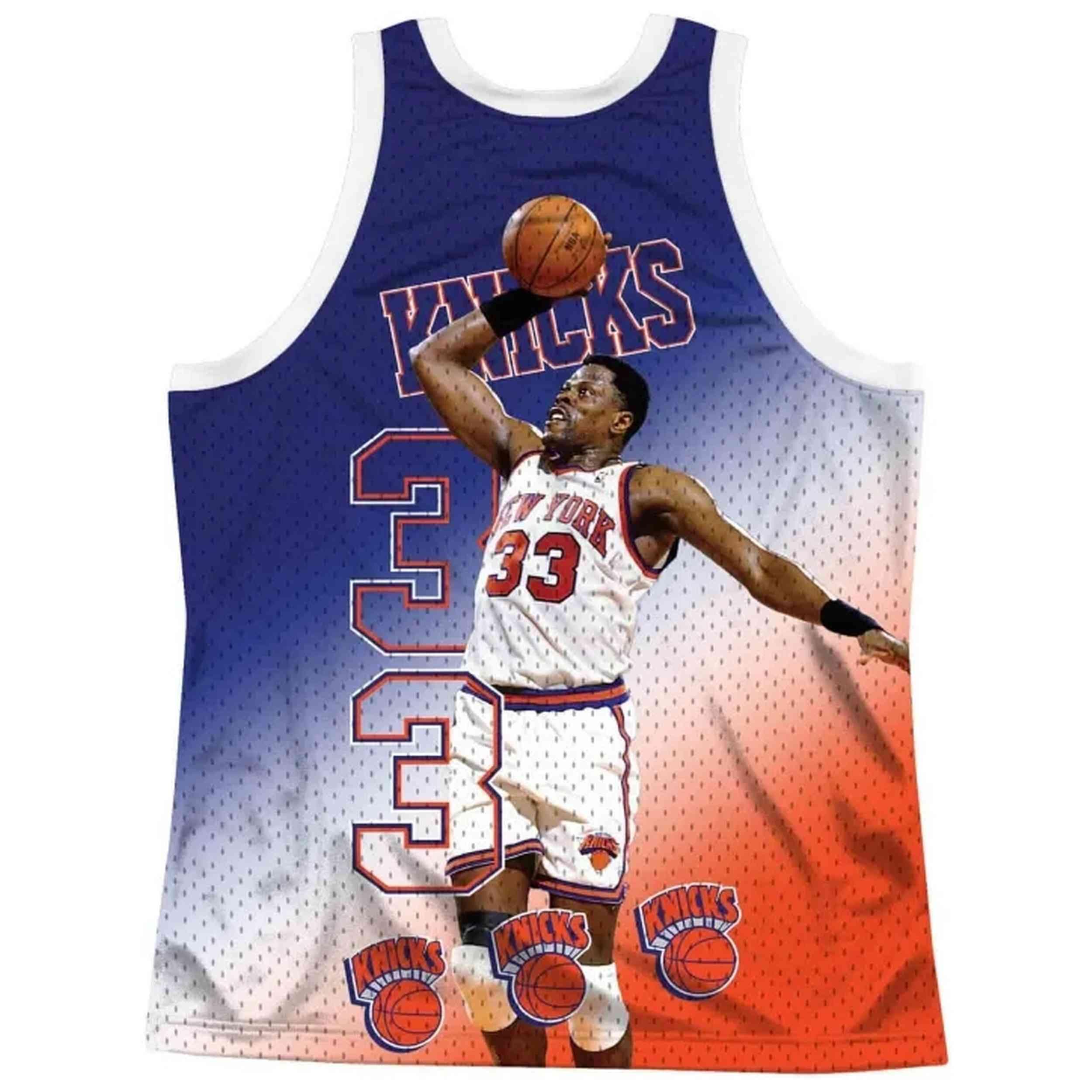 Maillot de basket Mitchell & ness modèle MSTKMI19002-NYKWHITPEW pour homme 2/2